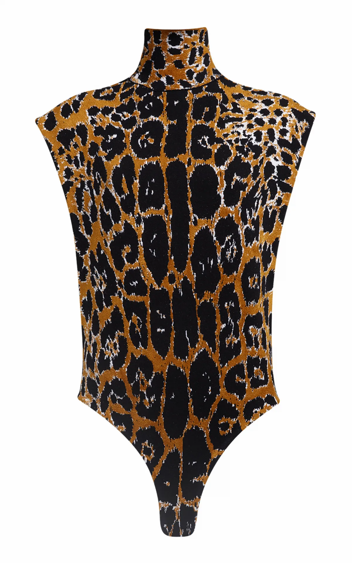 Leopard Printed Jacquard Knit Top by ALAÏA