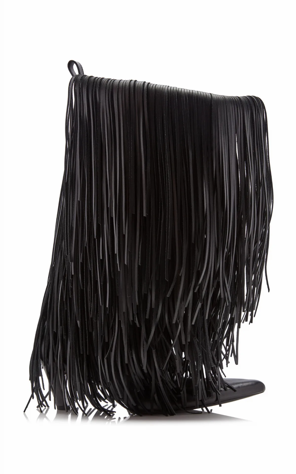 Fringe Leather Boots by Balenciaga