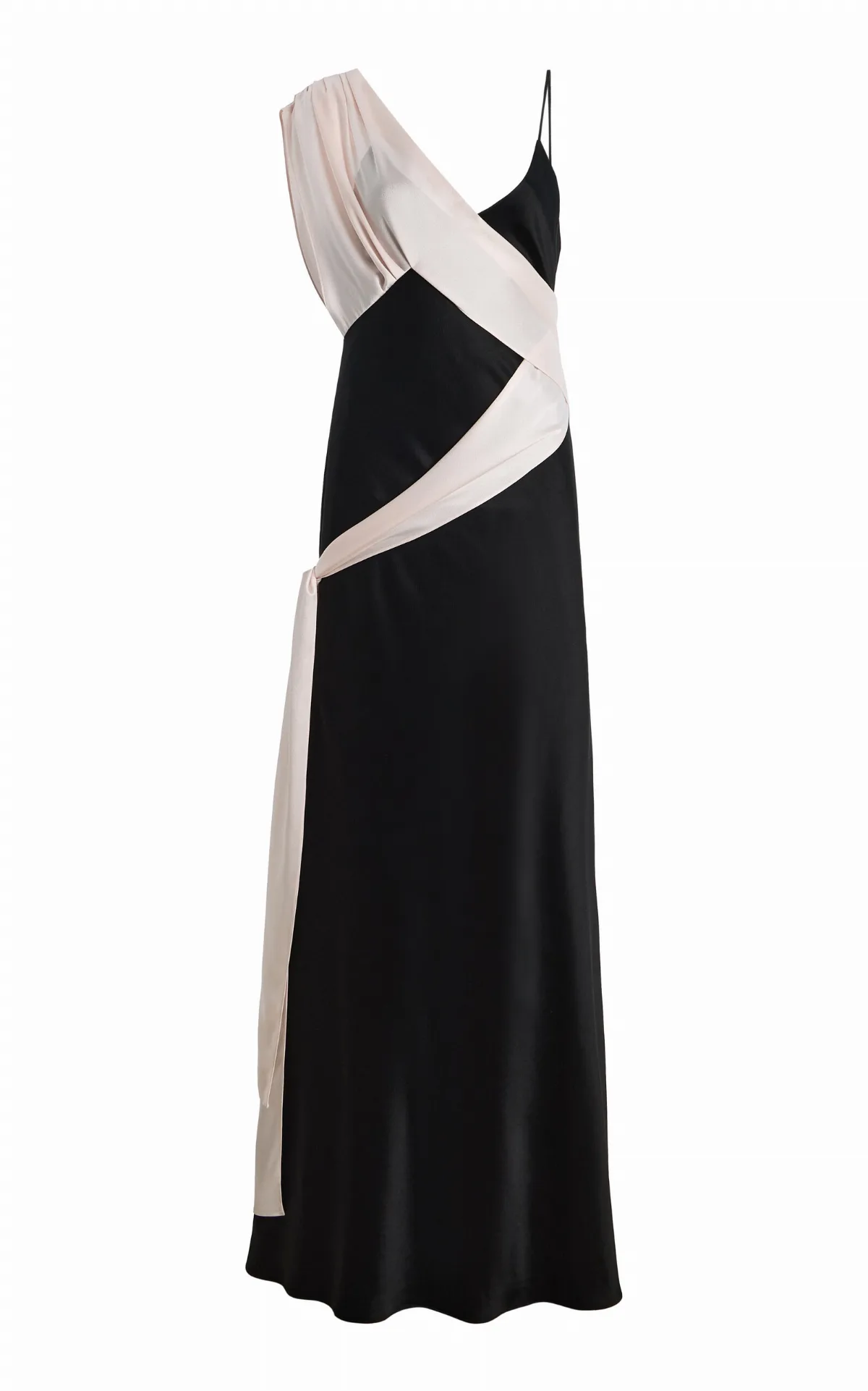 Draped Satin Slip Gown by Alejandra Alonso Rojas