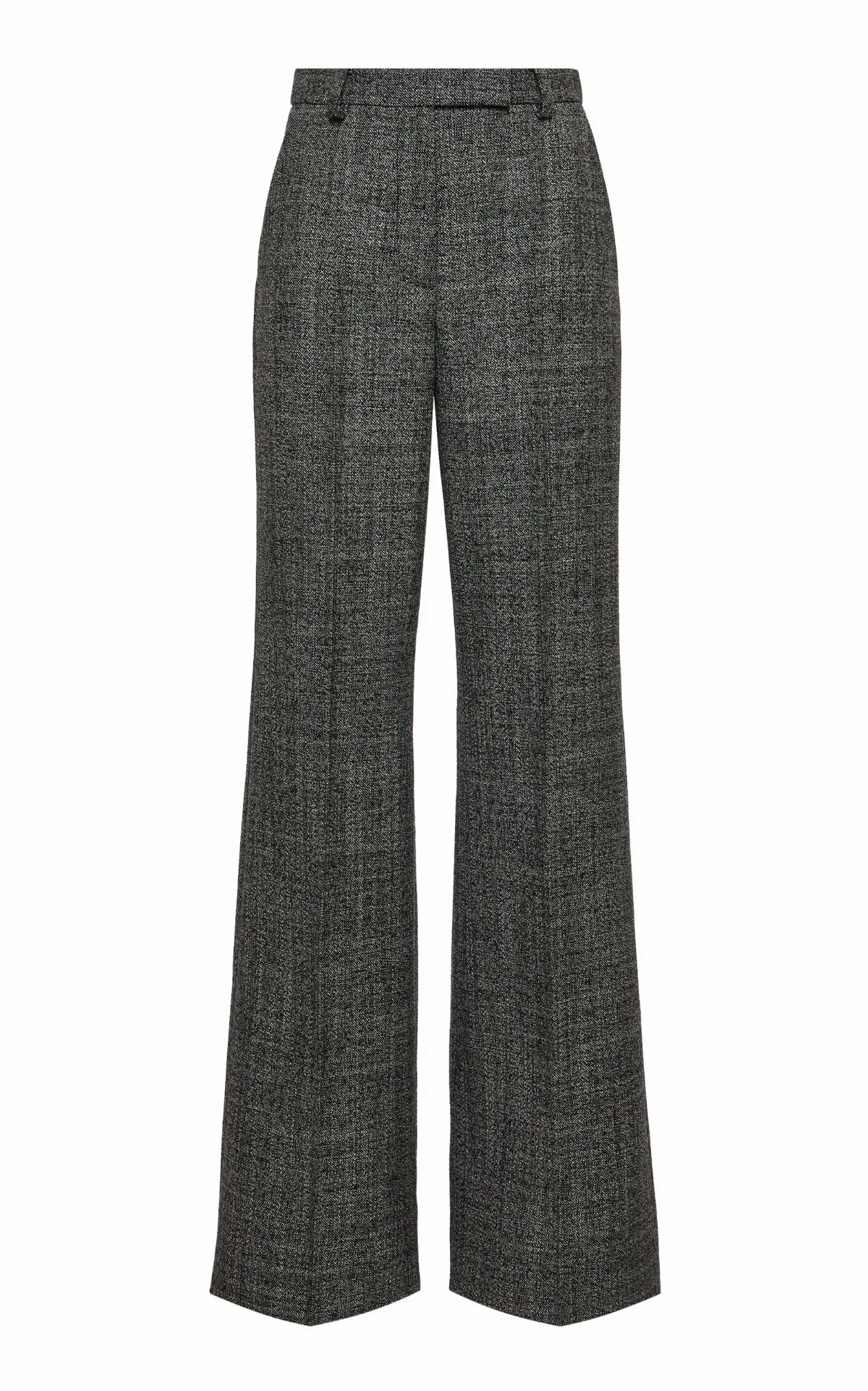 Virgin-Wool Mid-Rise Flared-Leg Pants