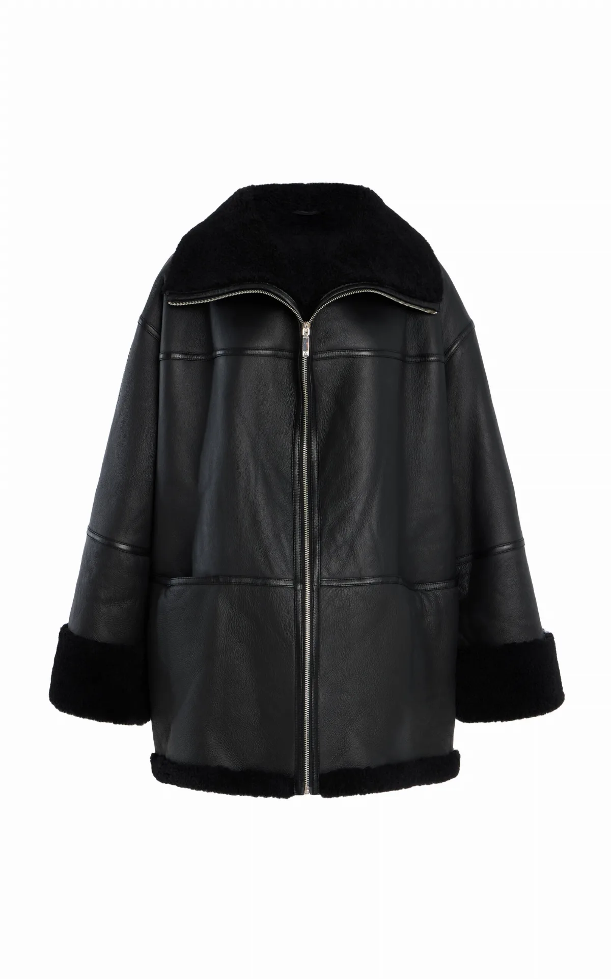 Menfi Oversized Shearling Coat by Toteme