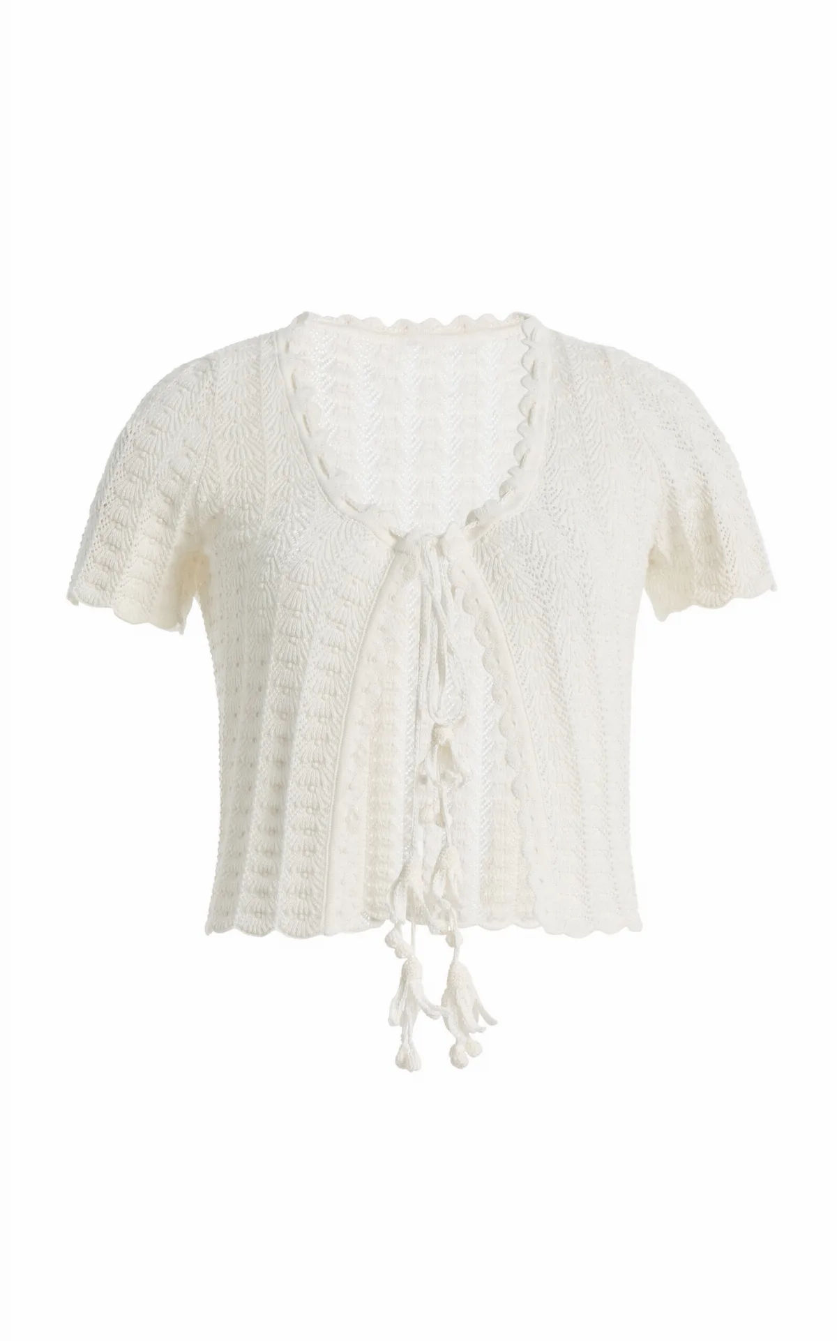 Pointelle-Knit Cotton-Silk Cardigan by Oscar de la Renta