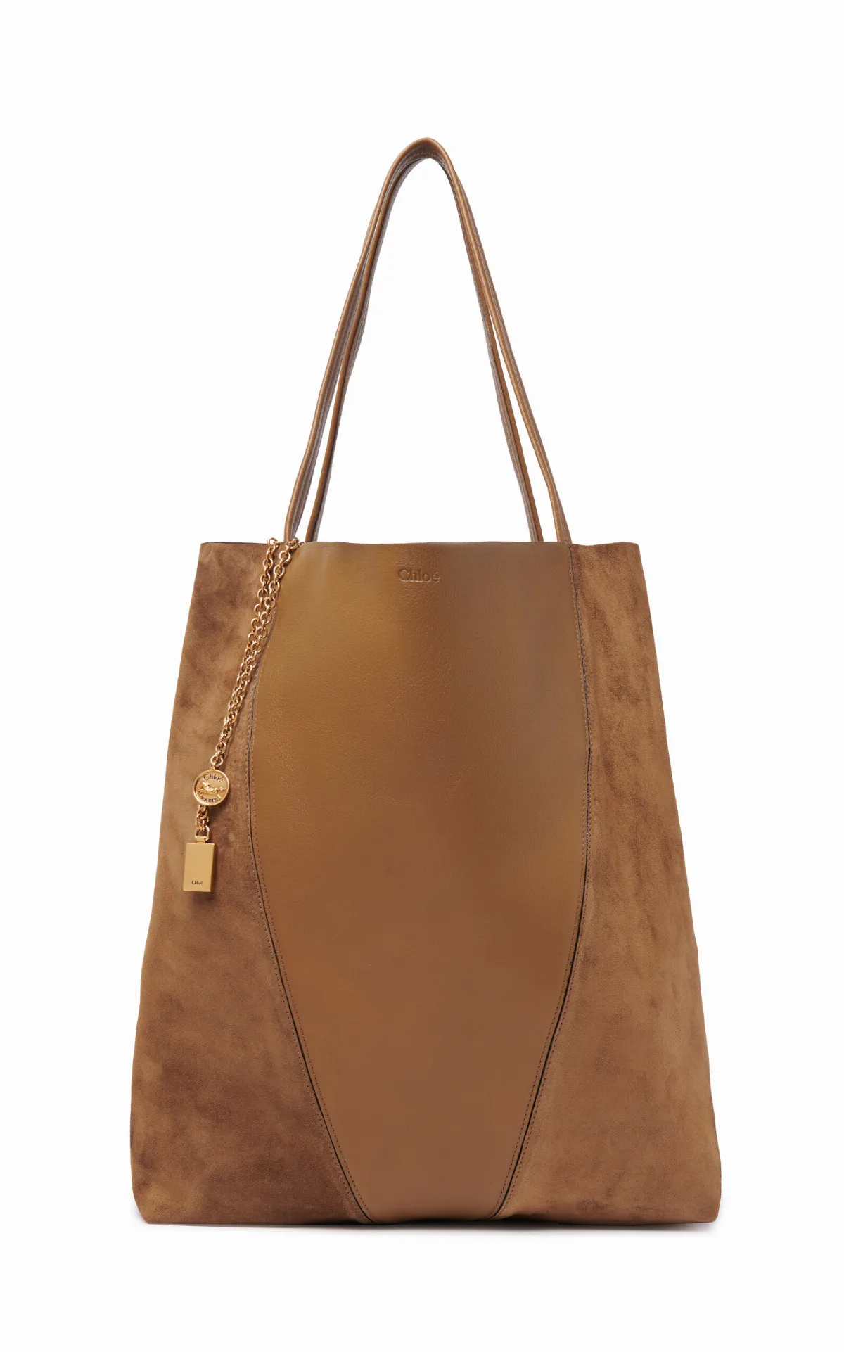 Spin Leather and Suede Tote Bag