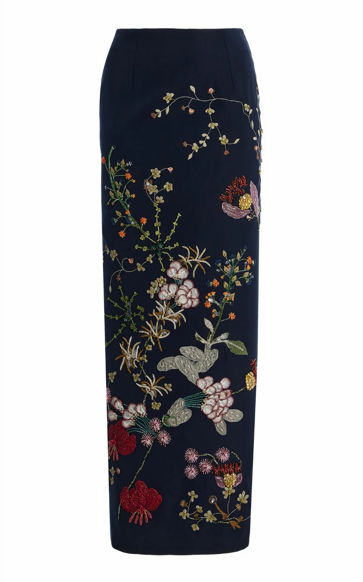 Embellished Crepe Maxi Skirt