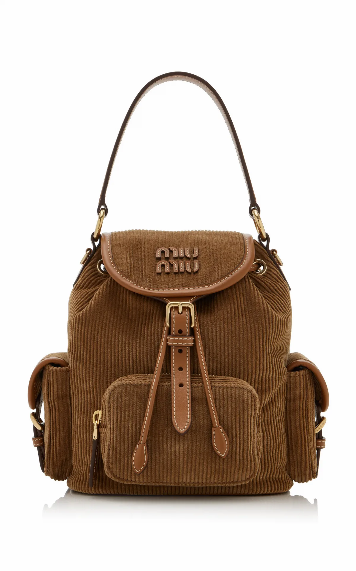 Small Corduroy Backpack by Miu Miu