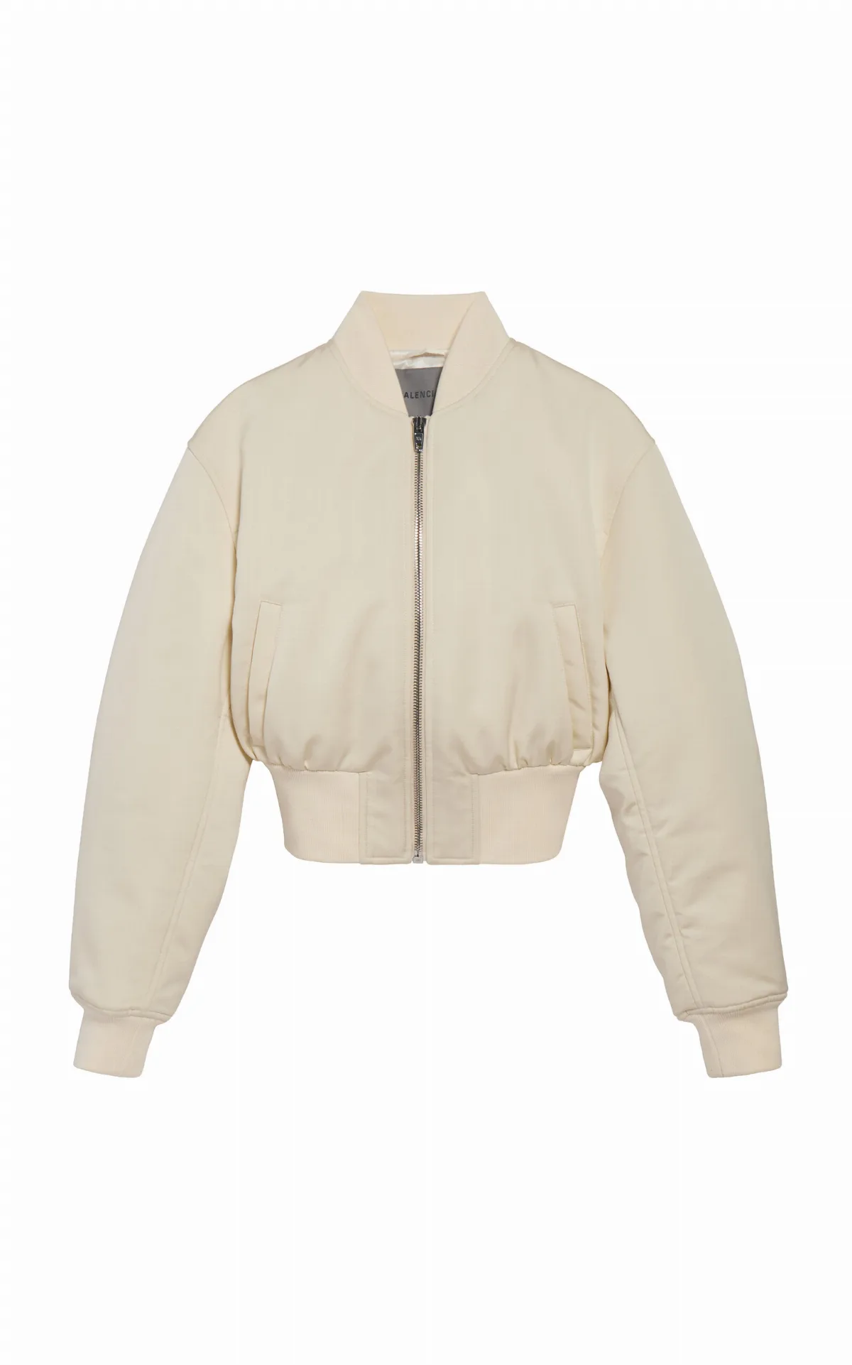 Cropped Technical Faille Bomber Jacket