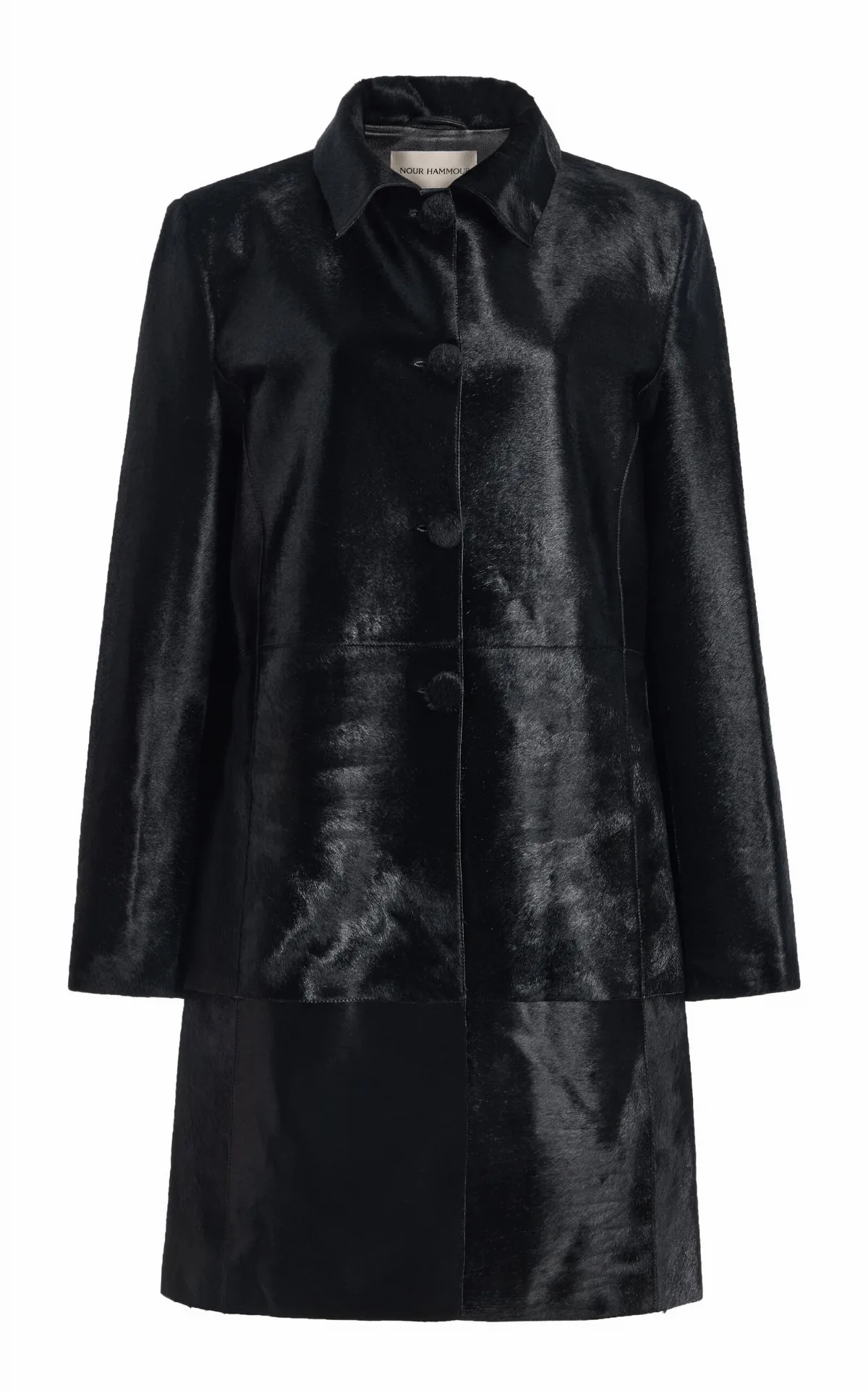 Stella Pony Hair Coat by Nour Hammour