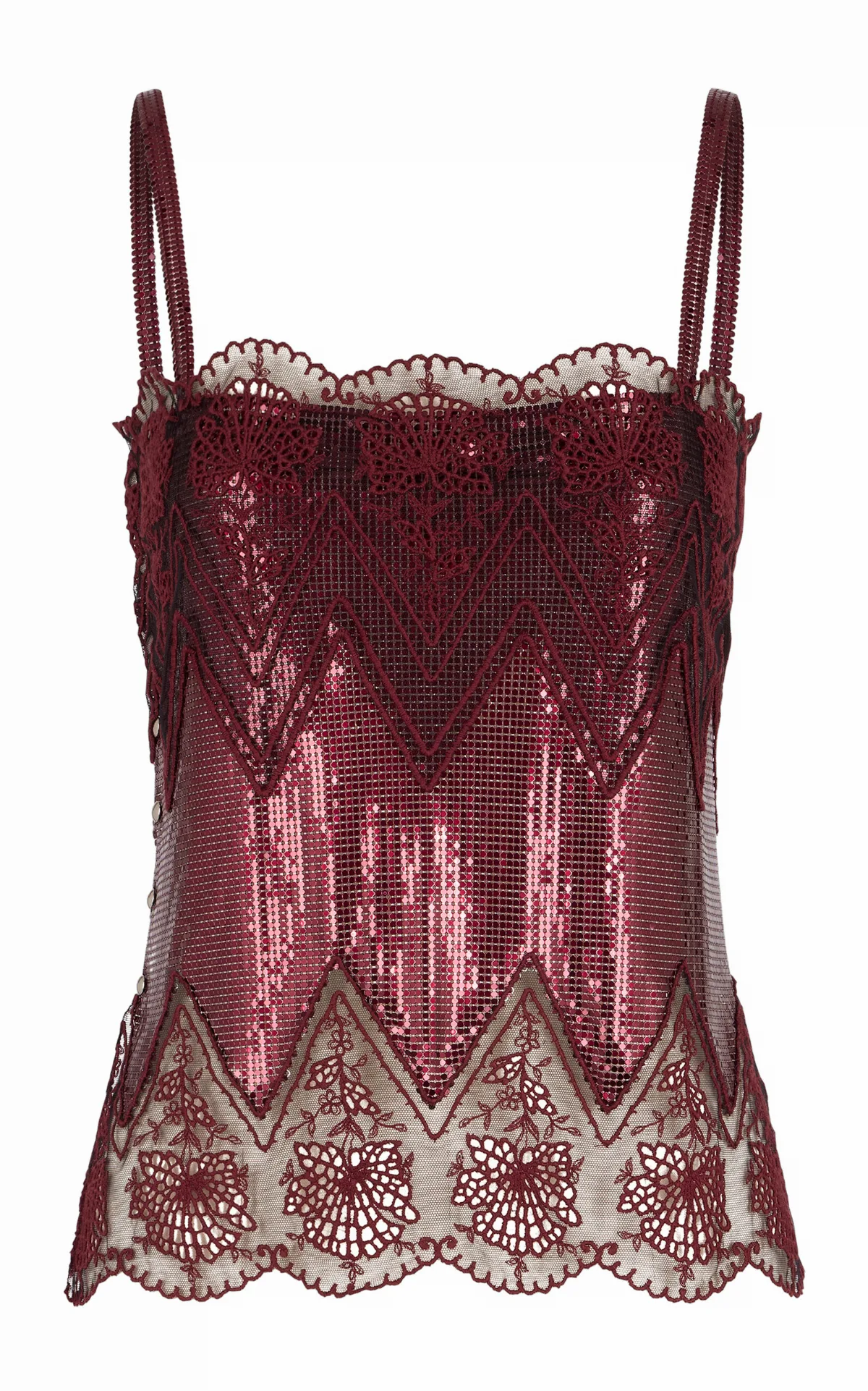 Embroidered Mesh Top by Rabanne