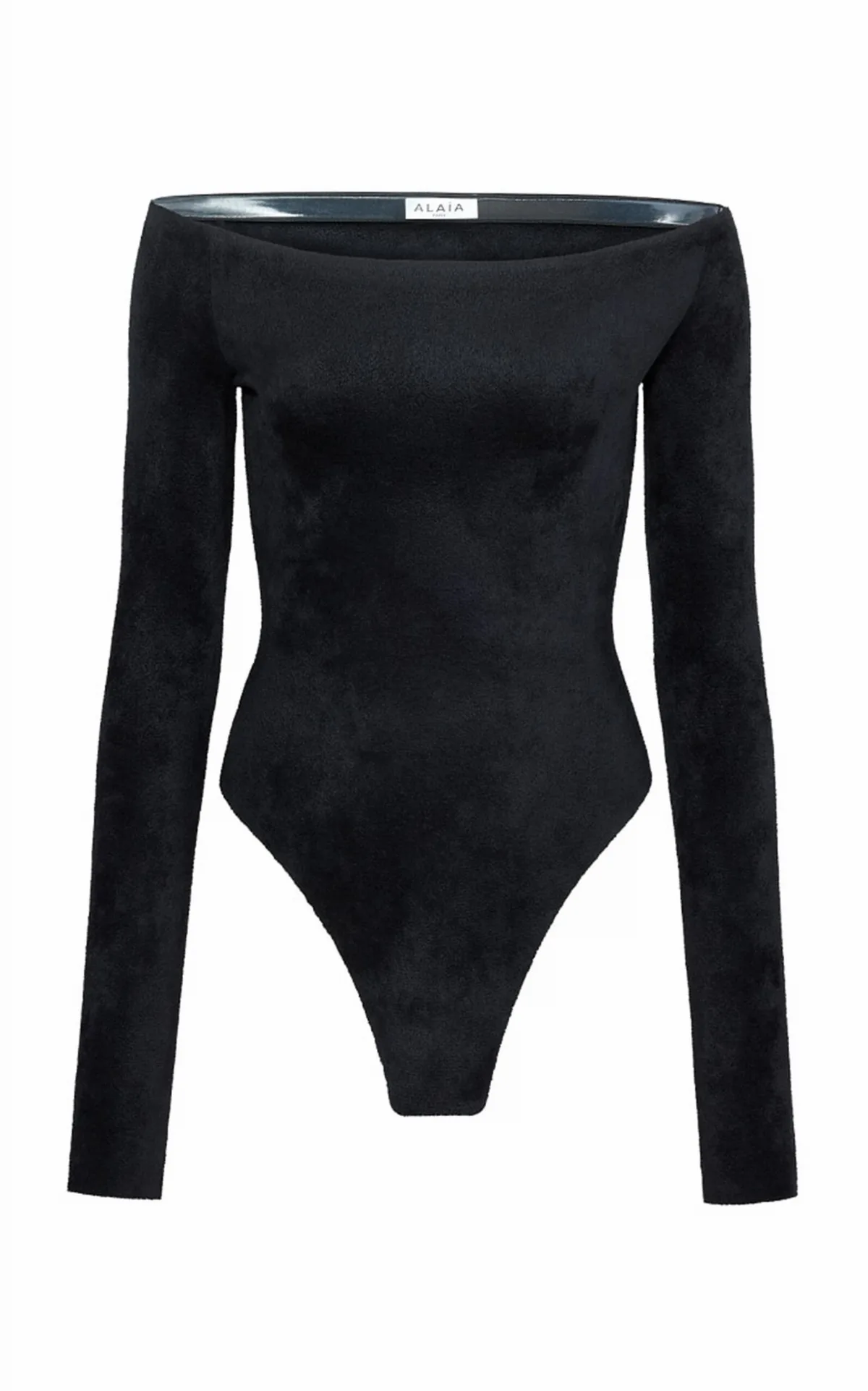 Velvet Off-The-Shoulder Bodysuit by ALAÏA