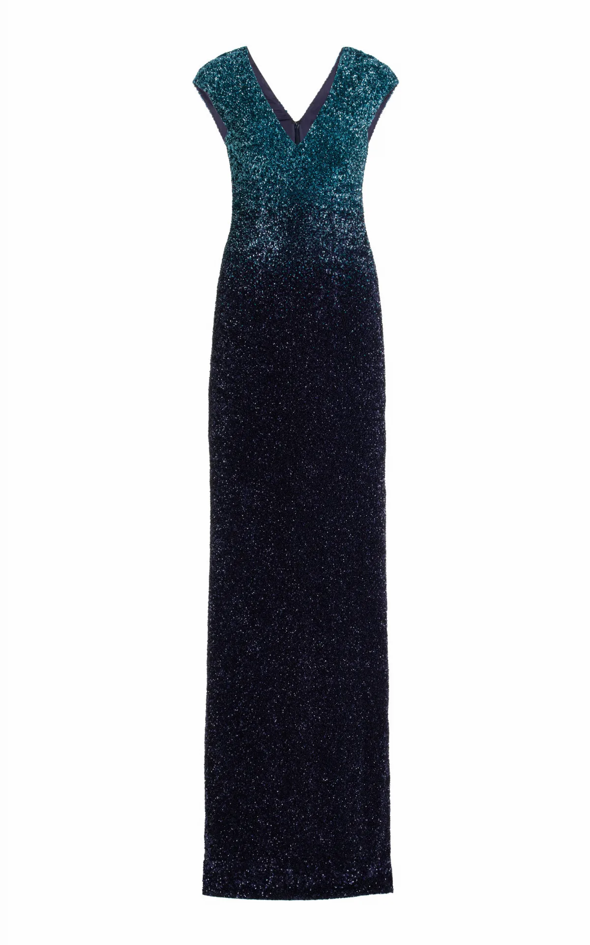 Signature Sequin V Neck Gown by Pamella Roland