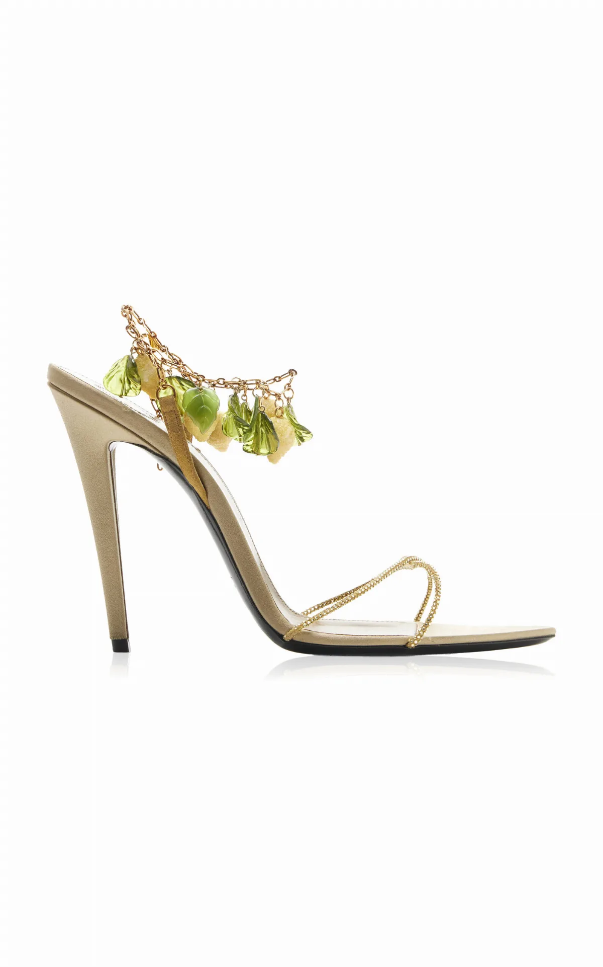 Mon Chéri Leather Charm Sandals by Saint Laurent
