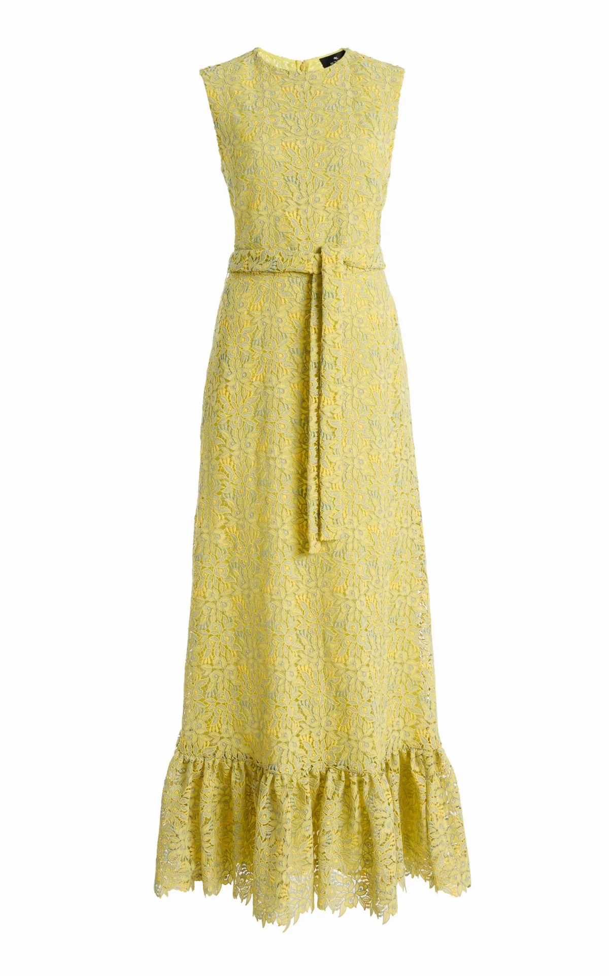 Belted Macramé Lace Maxi Dress by Etro
