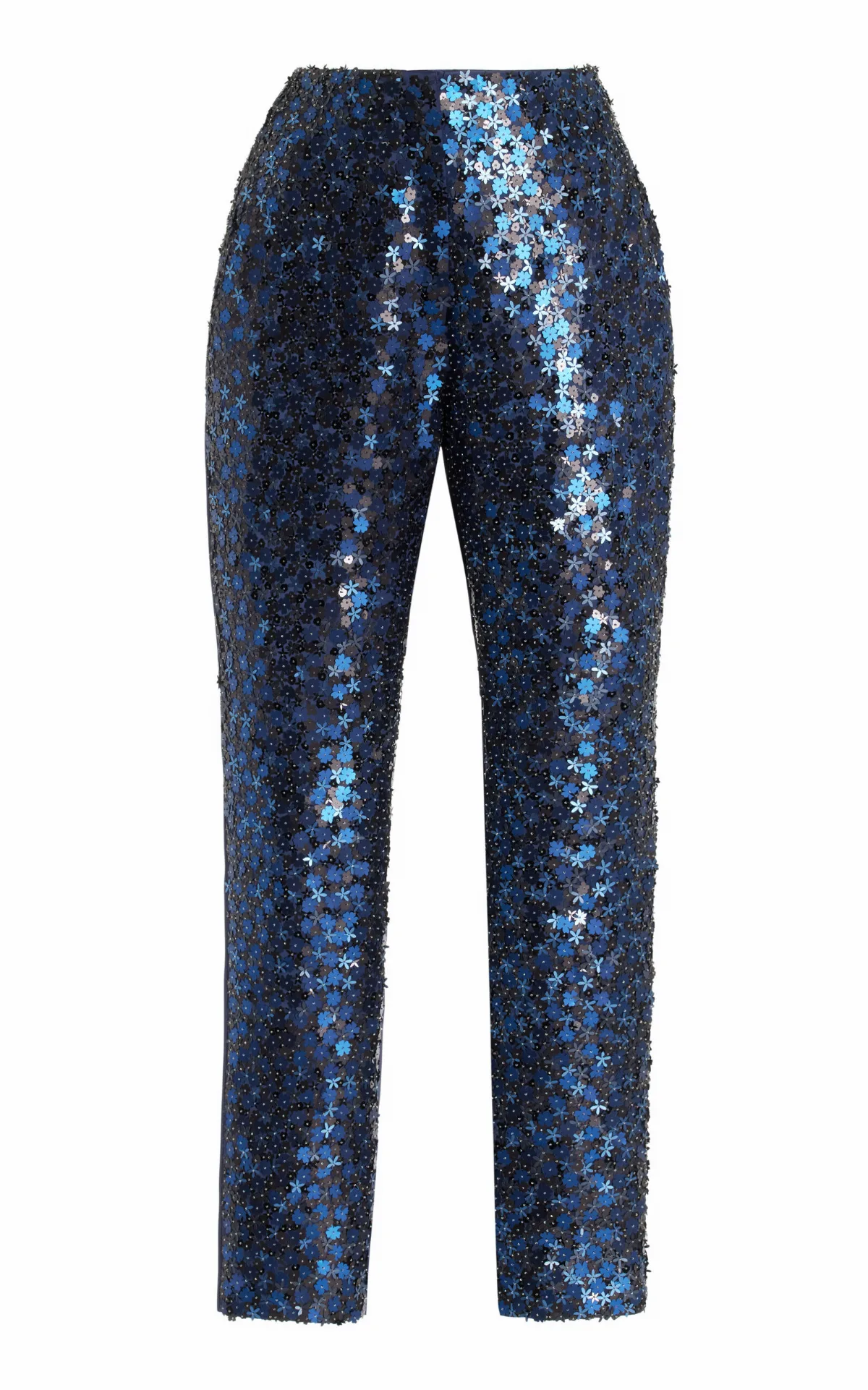 Sequined Satin Straight-Leg Pants by DELPOZO