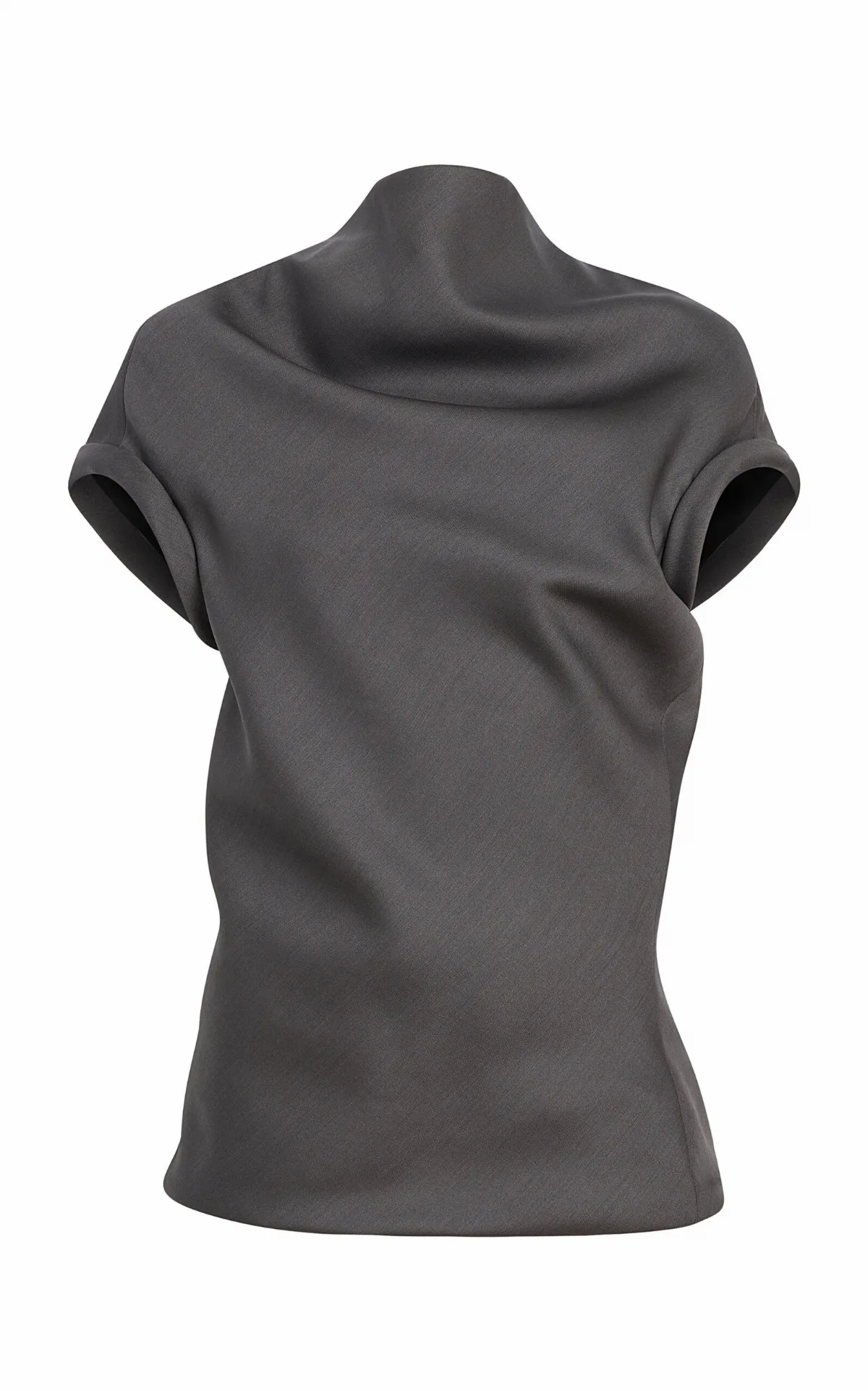 Tandie Draped Wool-Silk Cady Top by Khaite