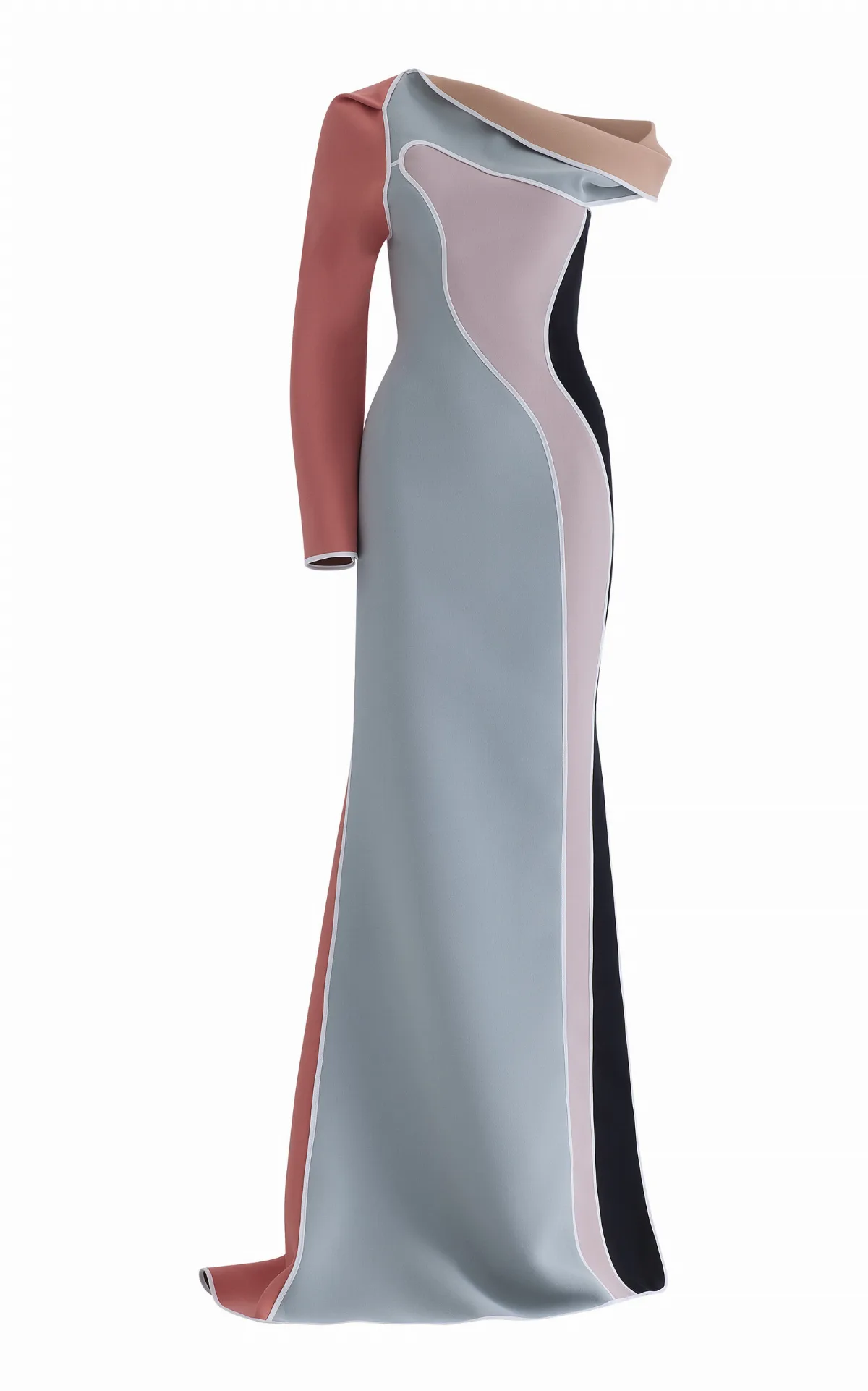 Claudine One-Shoulder Gown