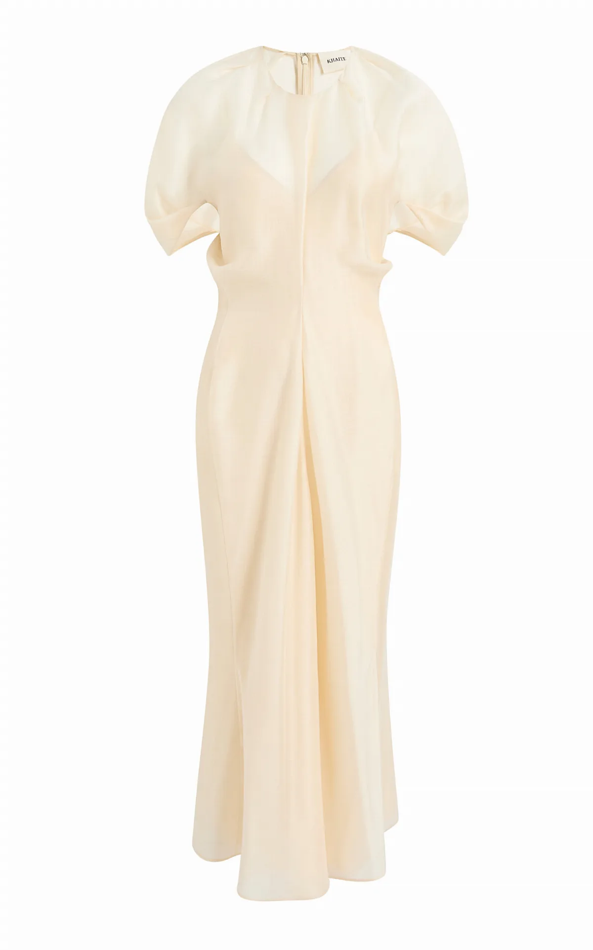 Ria Ruffled Midi Dress by Khaite