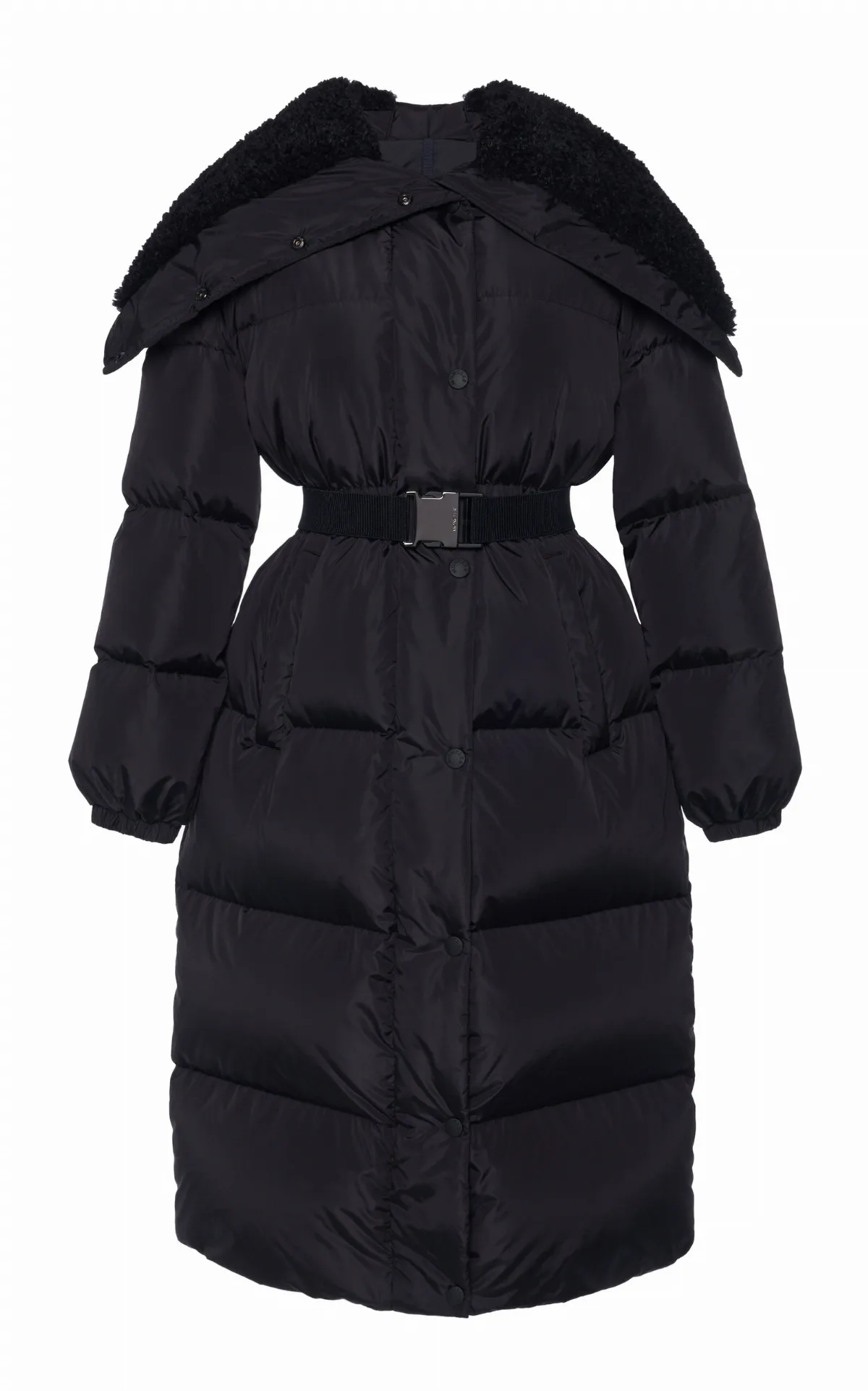 Bruneaux Shearling-Trimmed Nylon Down Coat by Moncler