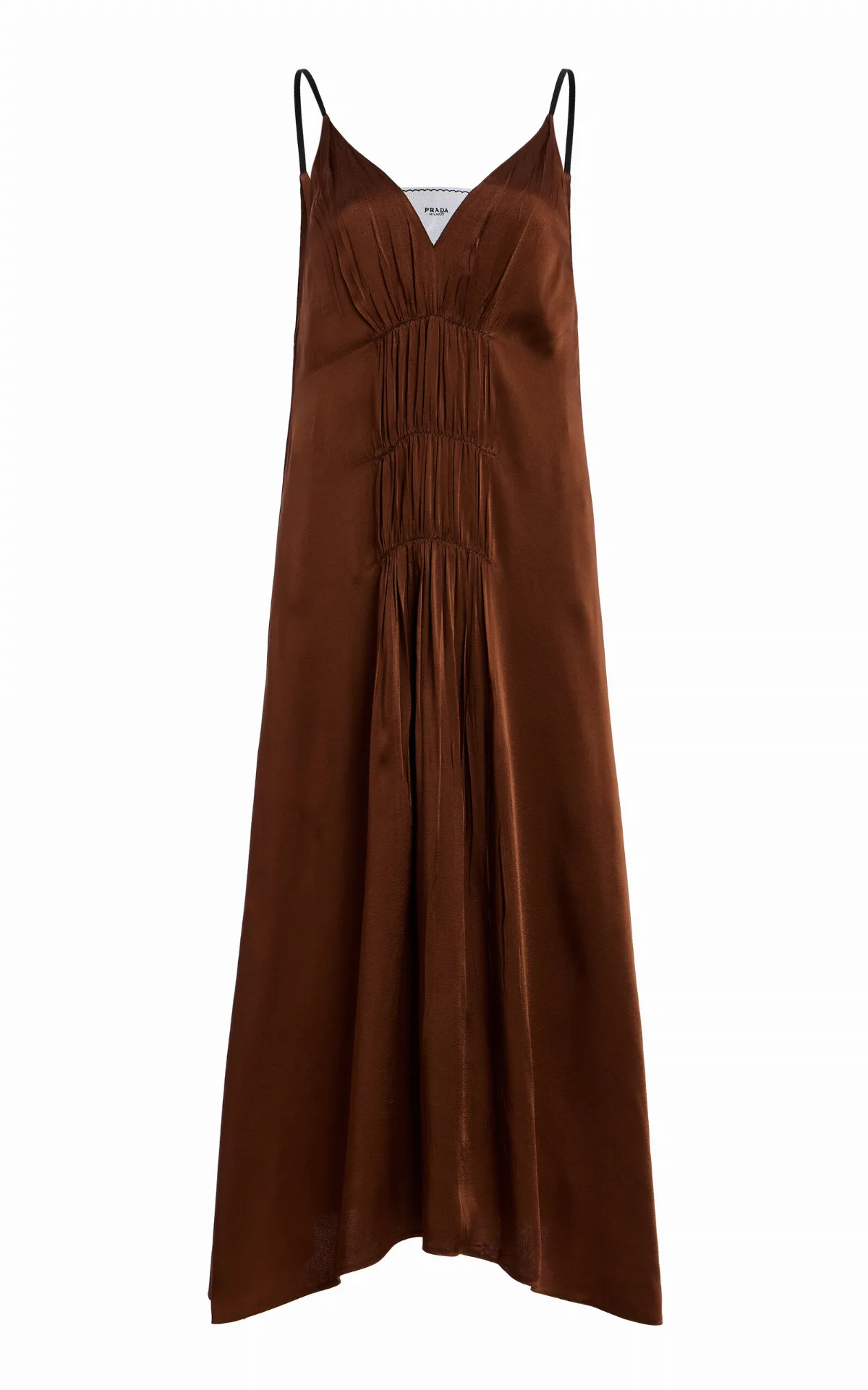 Crepe-Satin Midi Dress