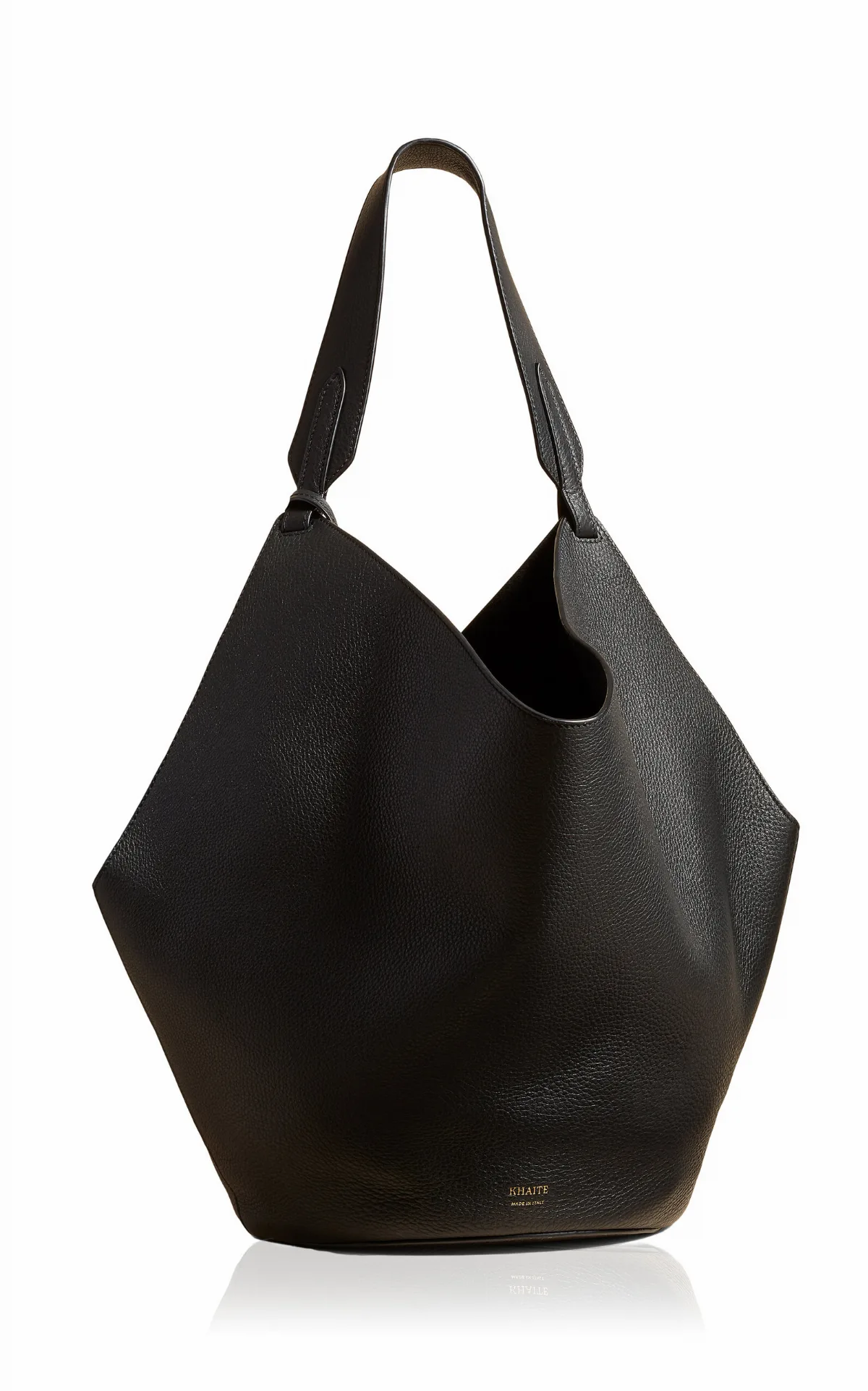 Lotus Medium Leather Tote Bag by Khaite