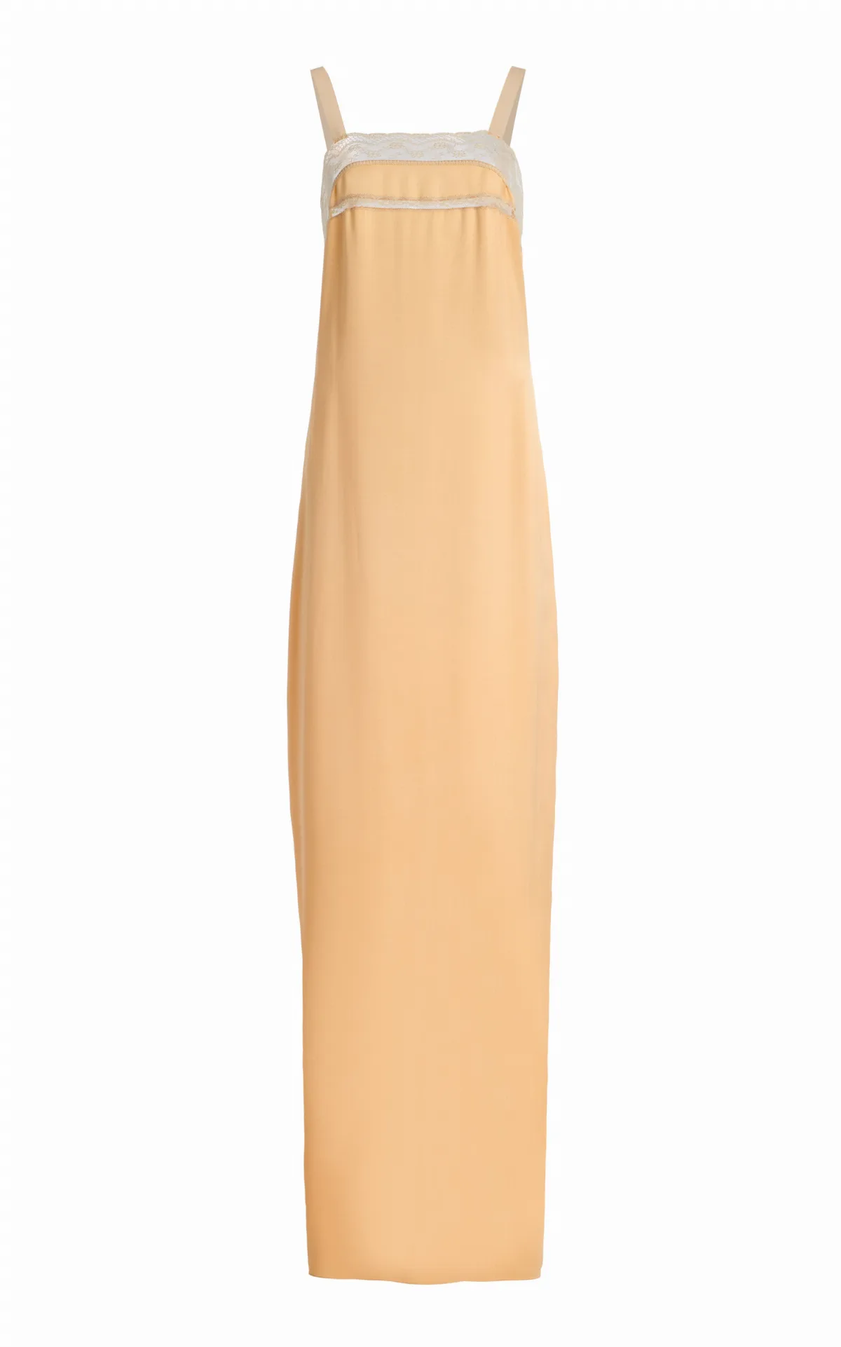 Lace-Trimmed Silk Maxi Dress by COLLEEN ALLEN