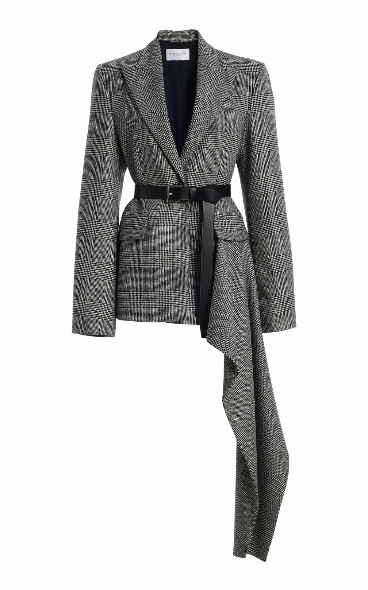 Glen Plaid Wool Cashmere Flannel Blazer by Michael Kors Collection