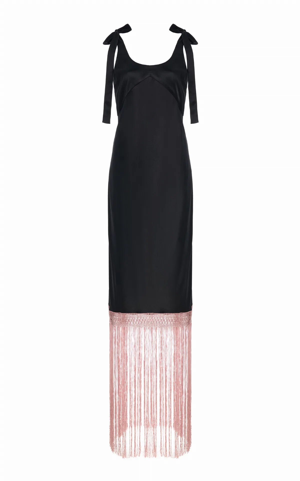 Virginia Fringed Crepe Midi Dress by Alejandra Alonso Rojas