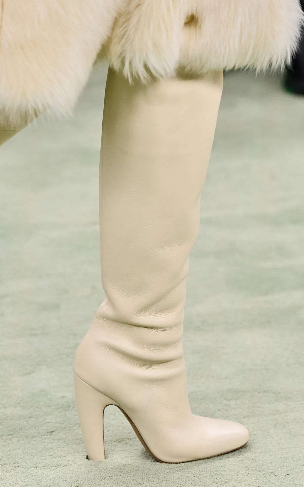 Over-The-Knee Leather High Heel Boots by Bottega Veneta