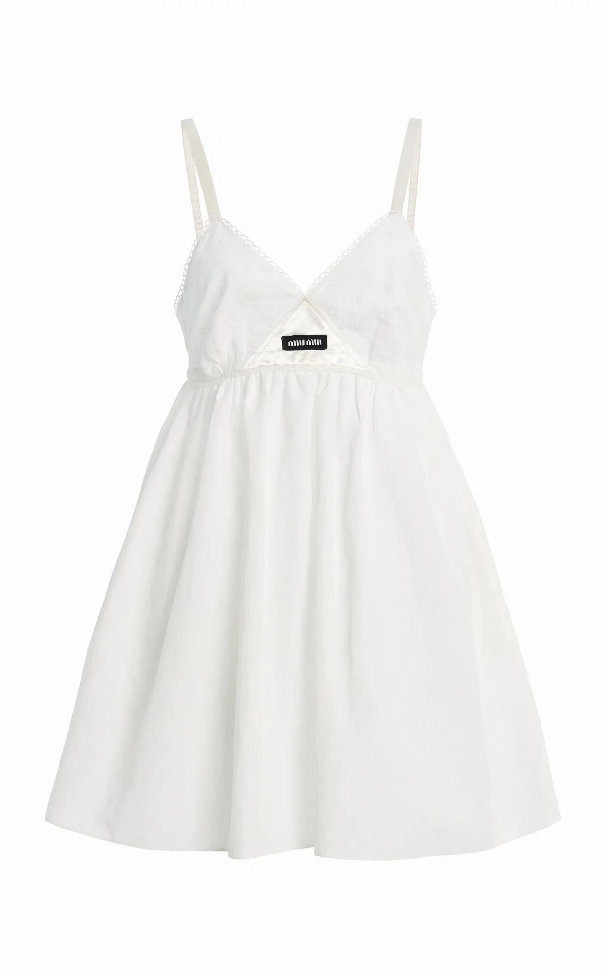 Pop Cotton-Blend Mini Dress by Miu Miu