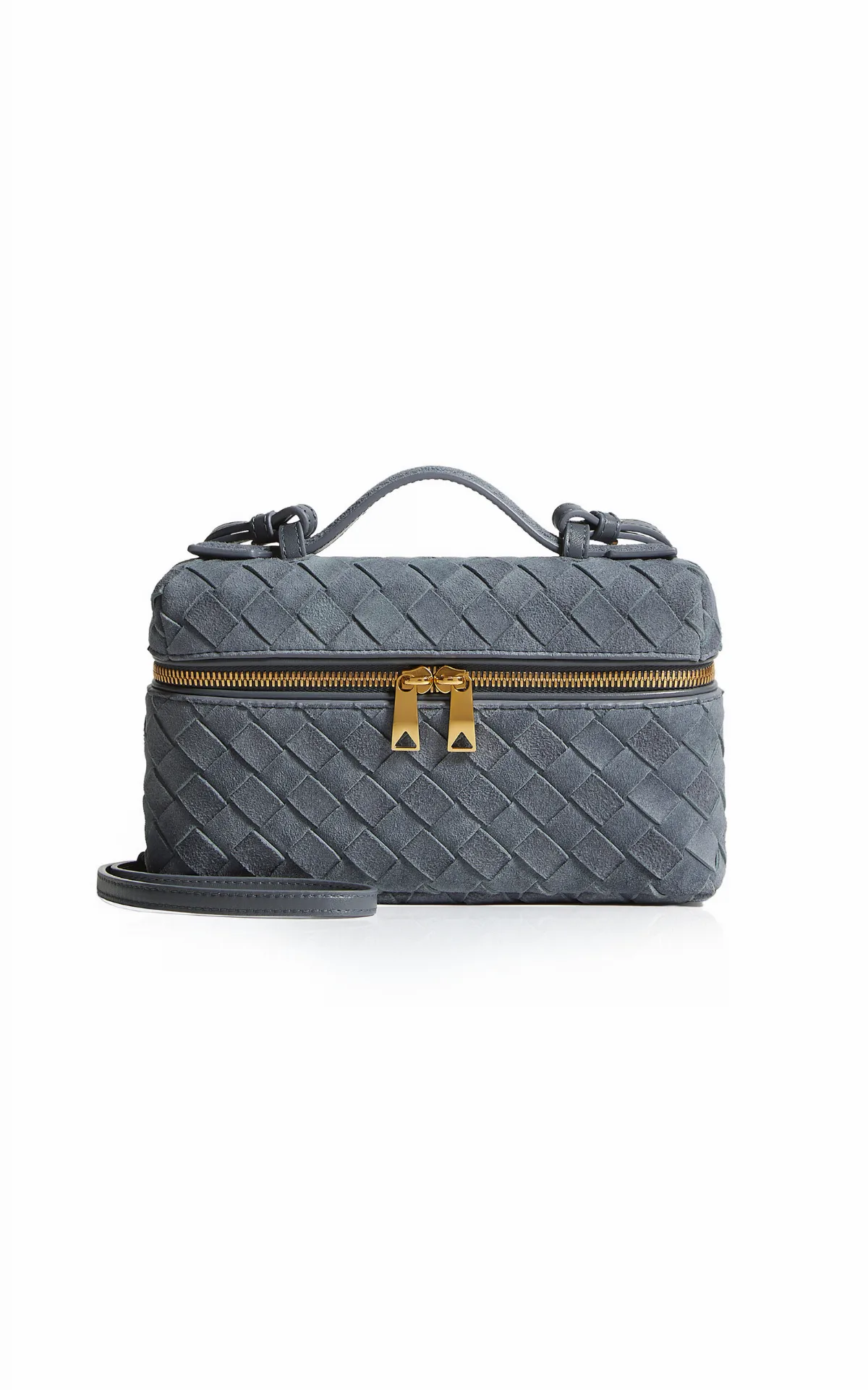 Bang Bang Intrecciato Suede Vanity Case by Bottega Veneta