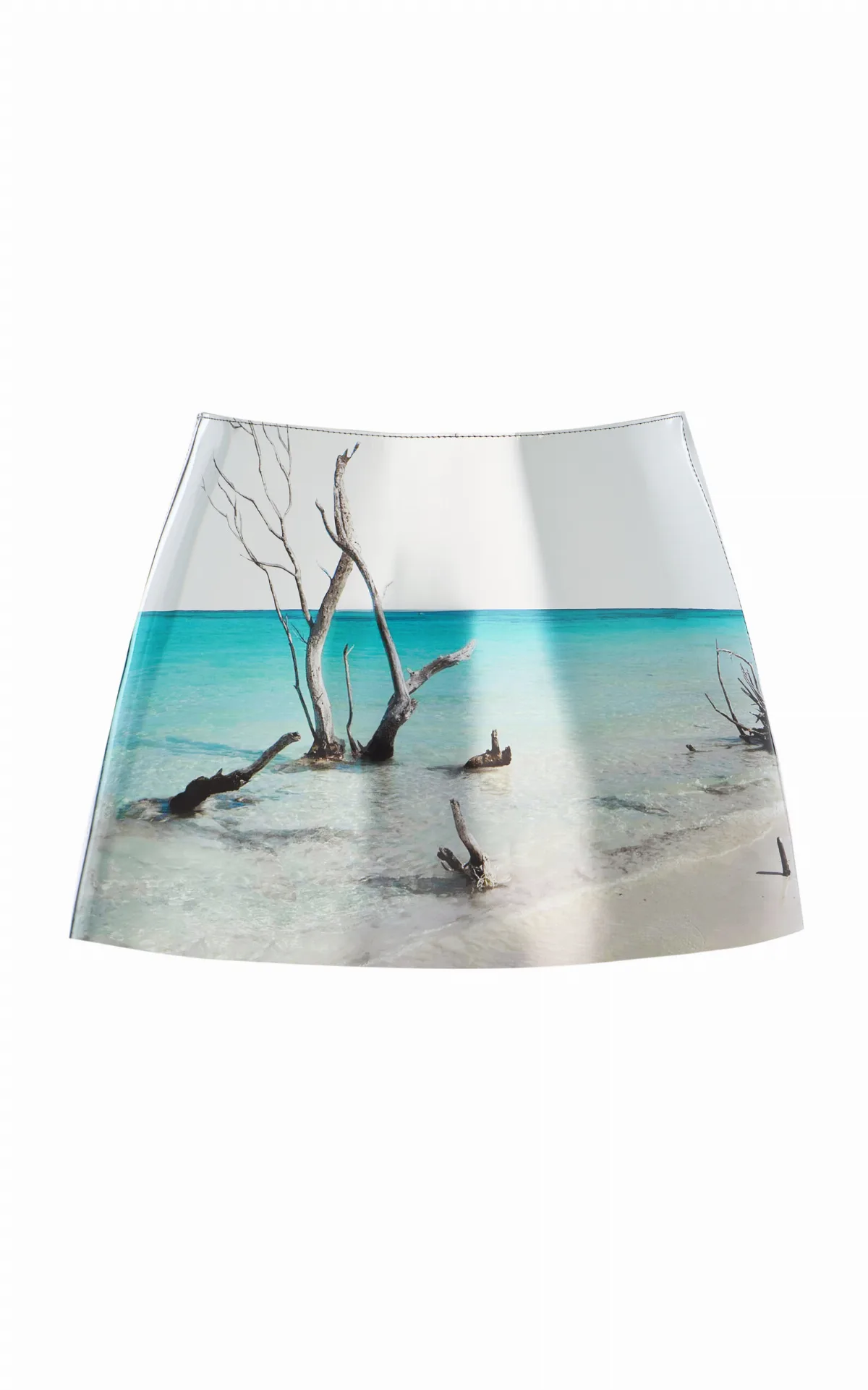 Printed Leather Mini Skirt by Prada