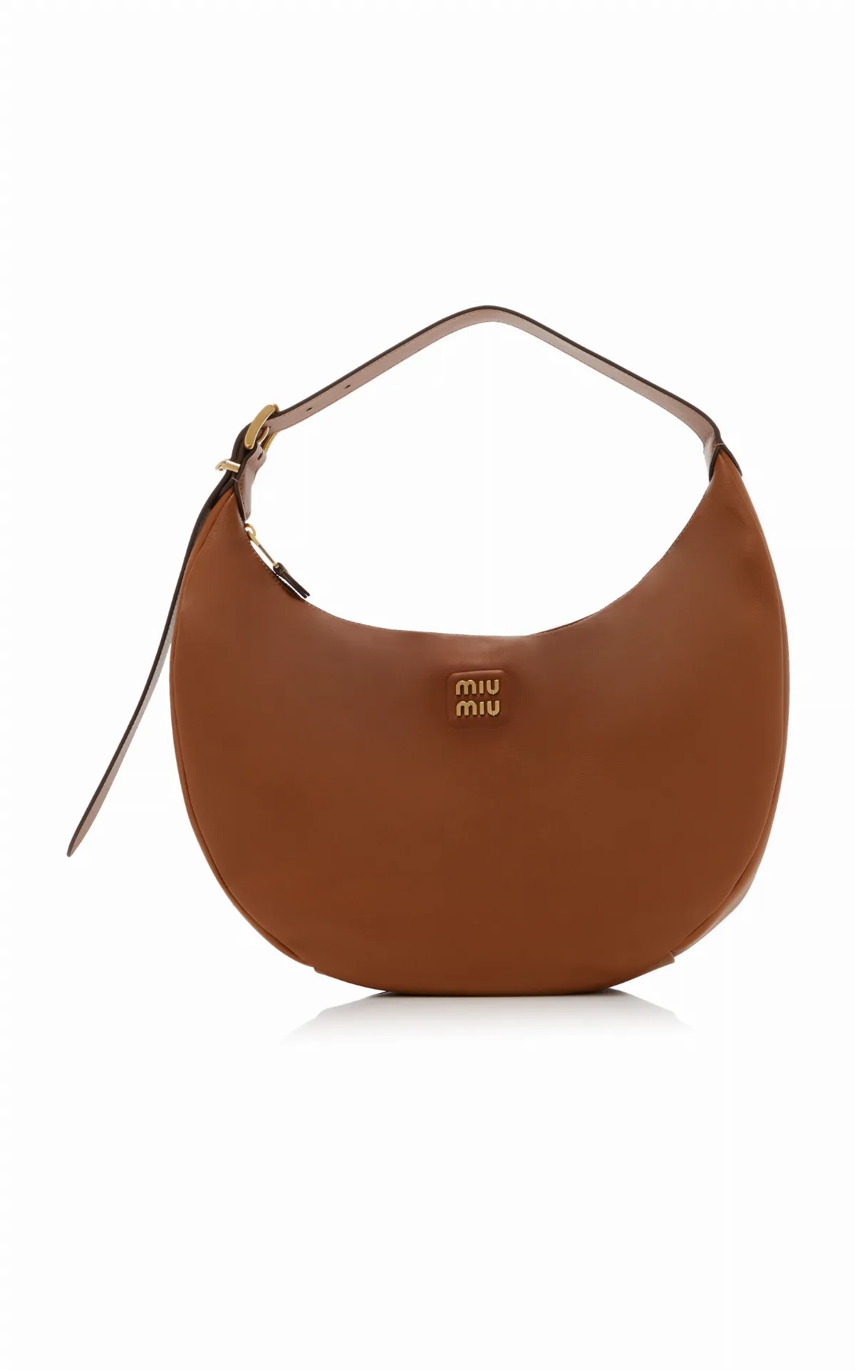 Leather Hobo Bag by Miu Miu