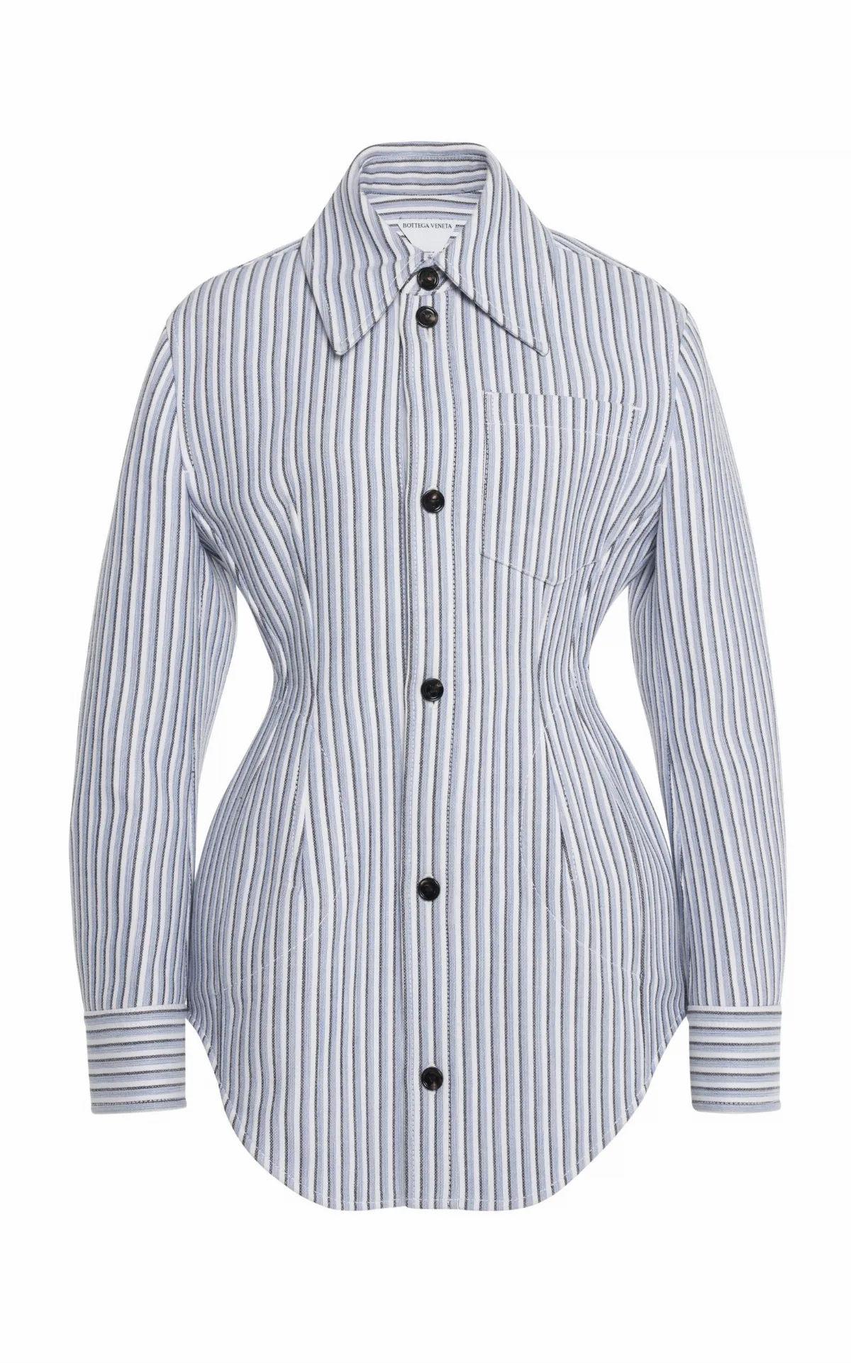Light Structured Cotton Stripe Jacket by Bottega Veneta