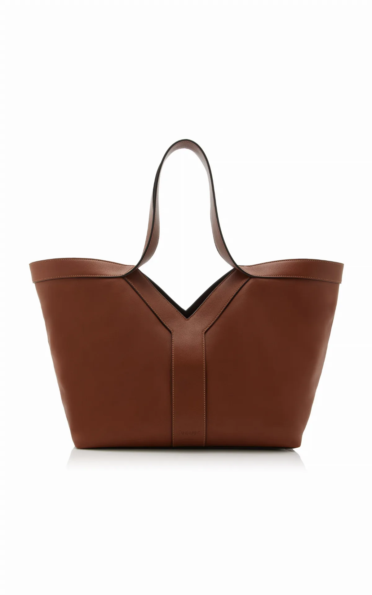 Small Y Leather Tote Bag