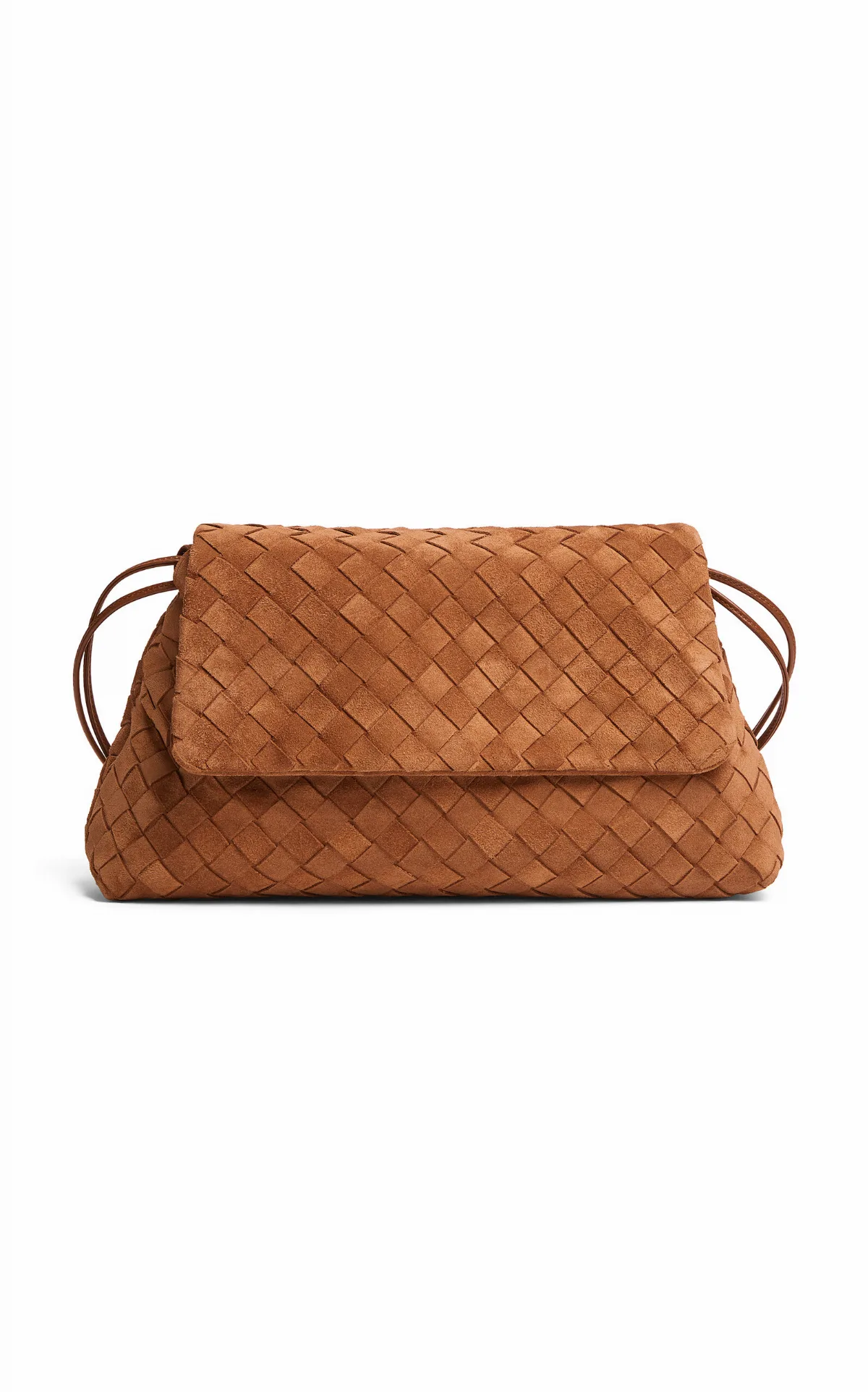 Giorno Intrecciato Suede Bag by Bottega Veneta