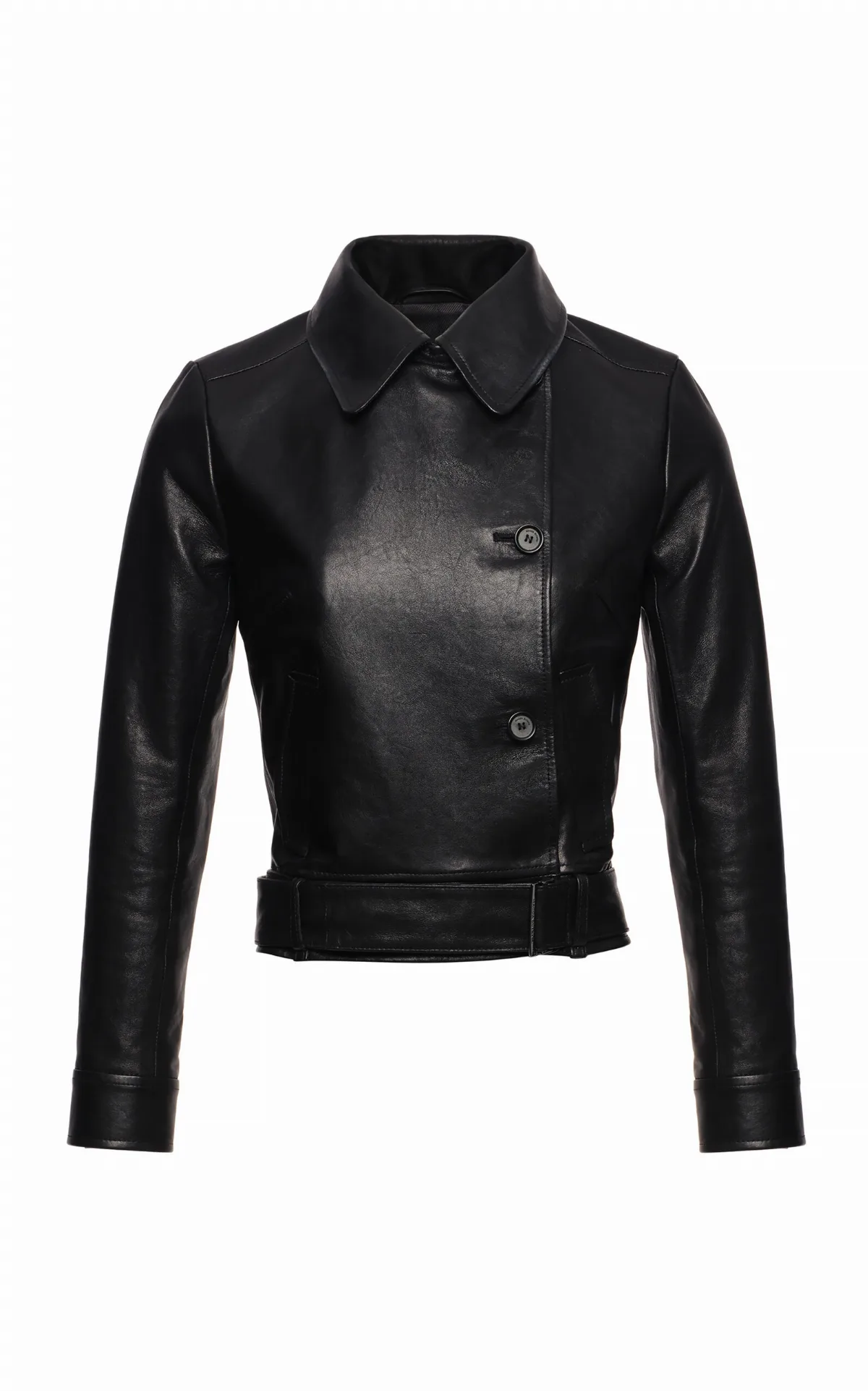 High Neck Sheep Leather Jacket by Magda Butrym