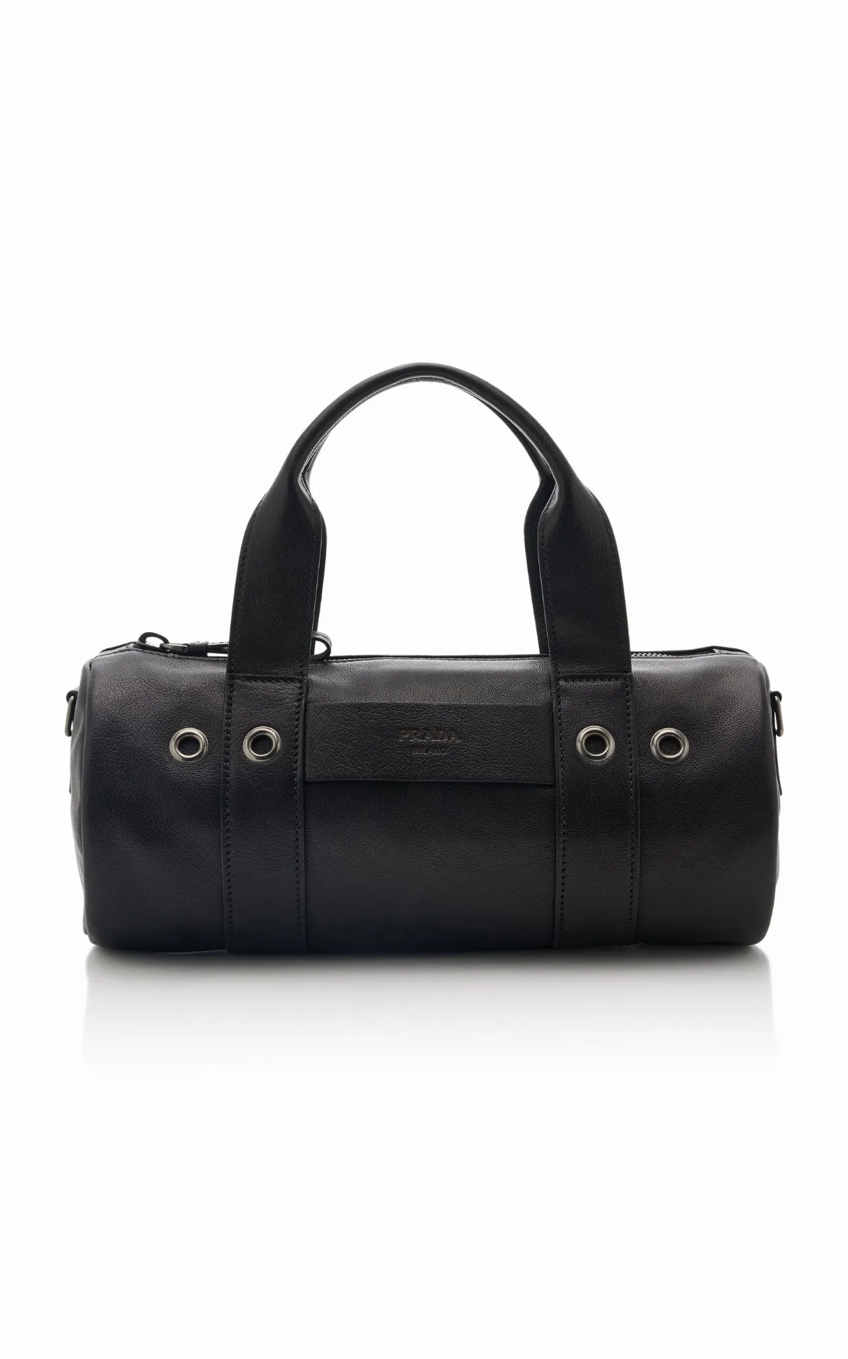 Small Route Leather Duffel Bag by Prada