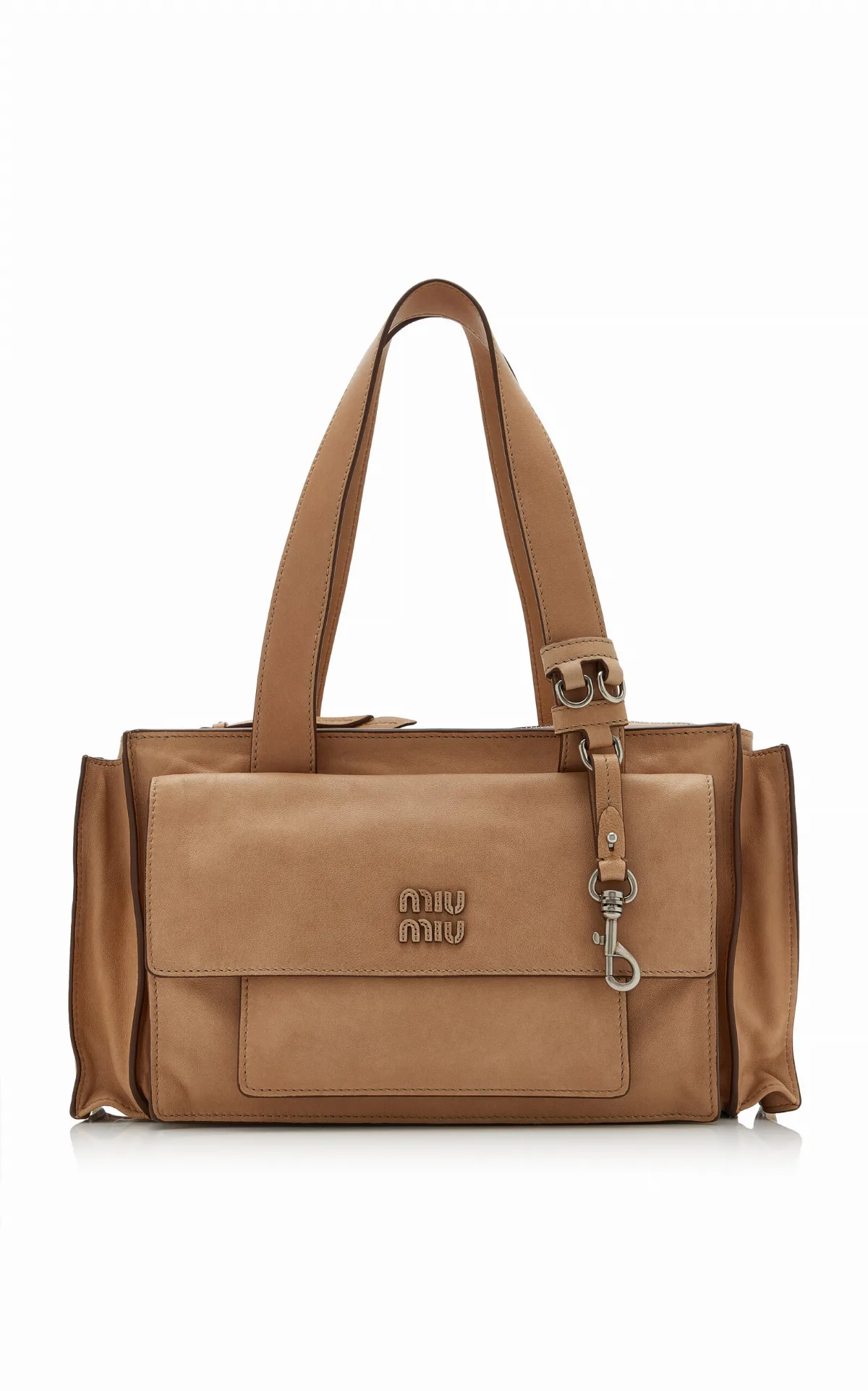 Pocket Leather Shoulder Bag by Miu Miu