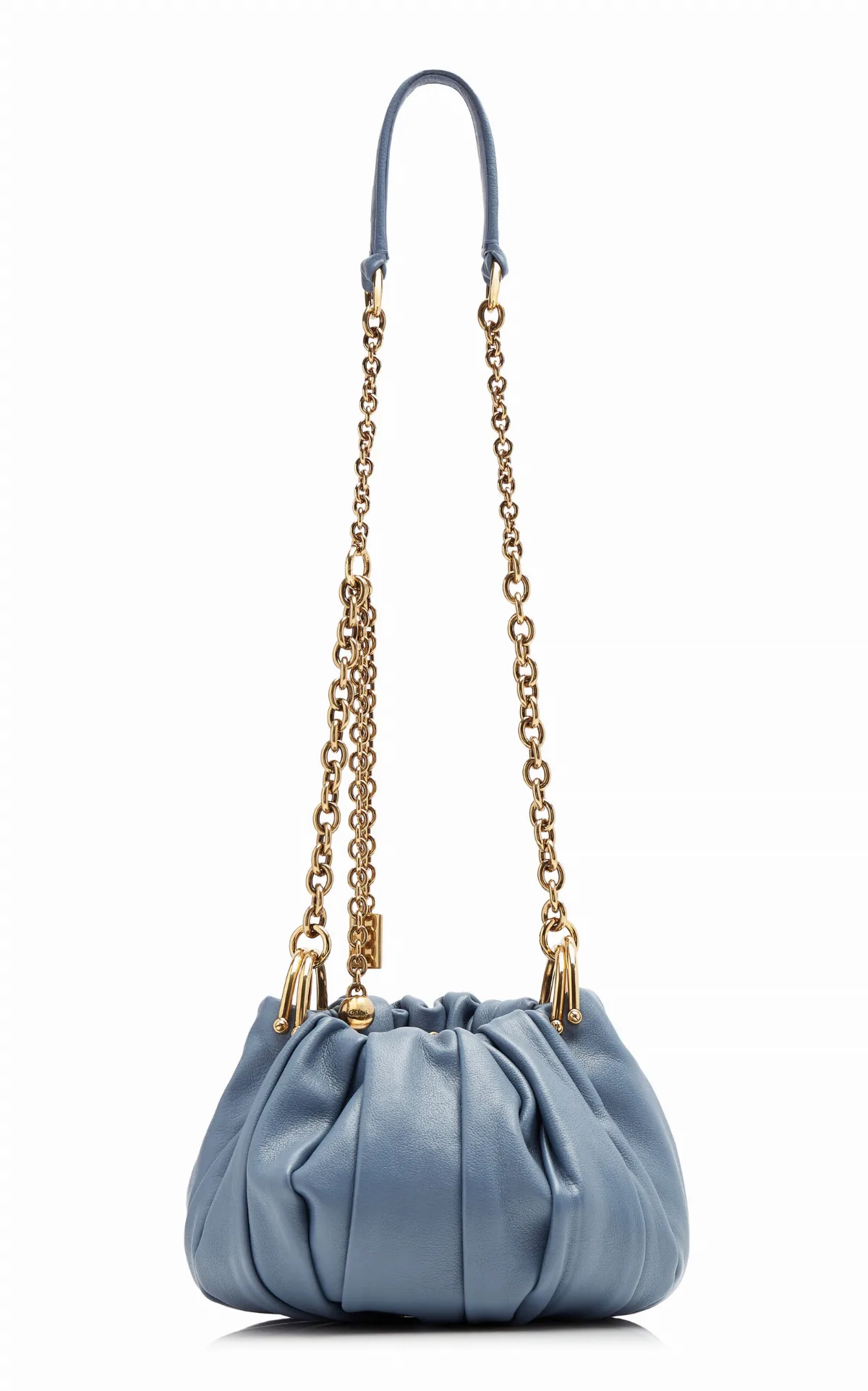 Plissé Leather Shoulder Bag