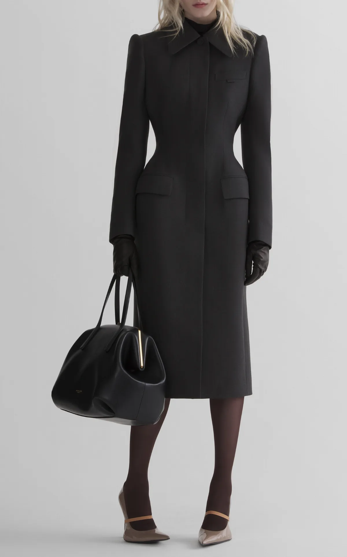Long Wool Coat by MUGLER