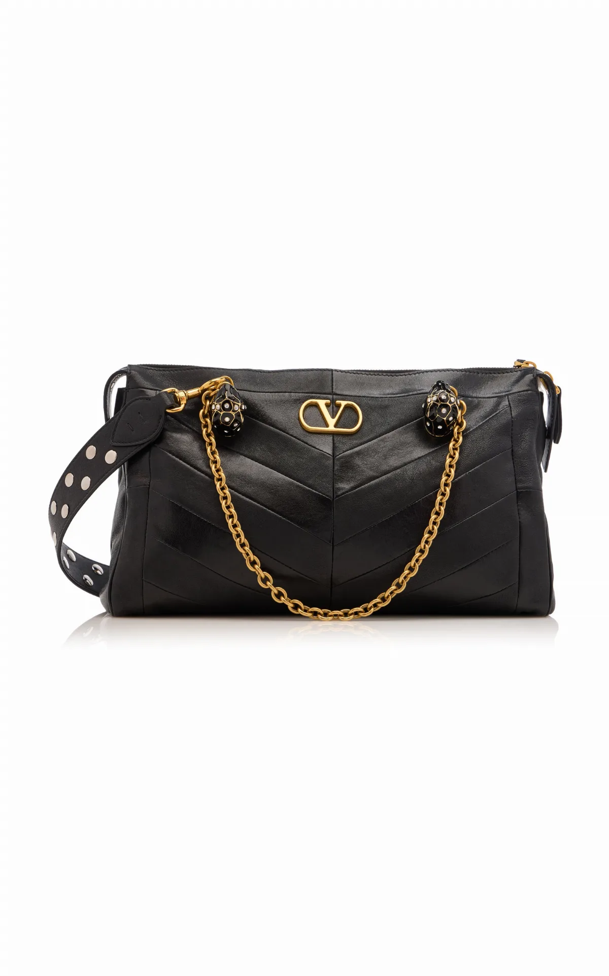Panthea Medium Leather Tote Bag by Valentino Garavani