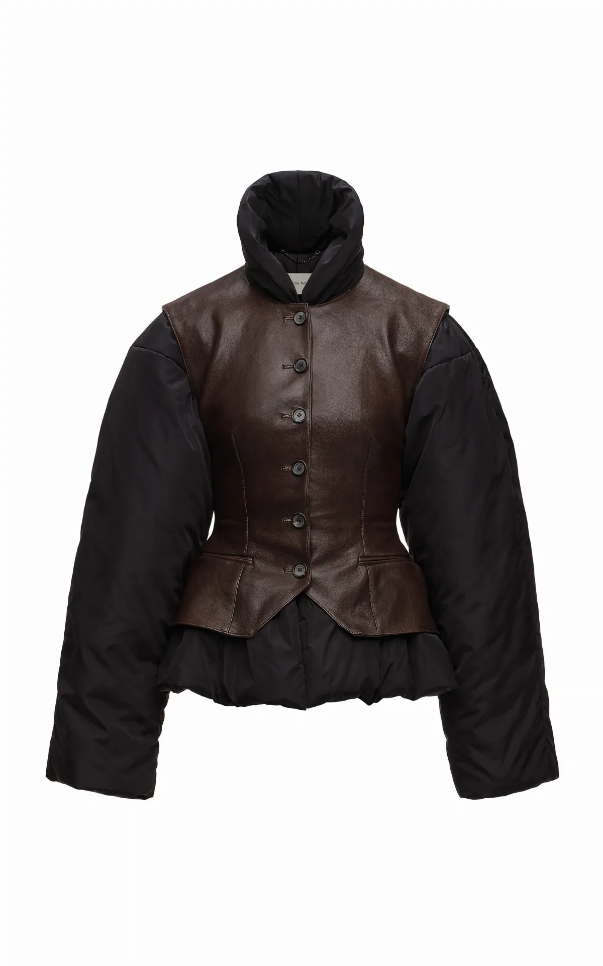 Leather & Nylon Jacket by Magda Butrym
