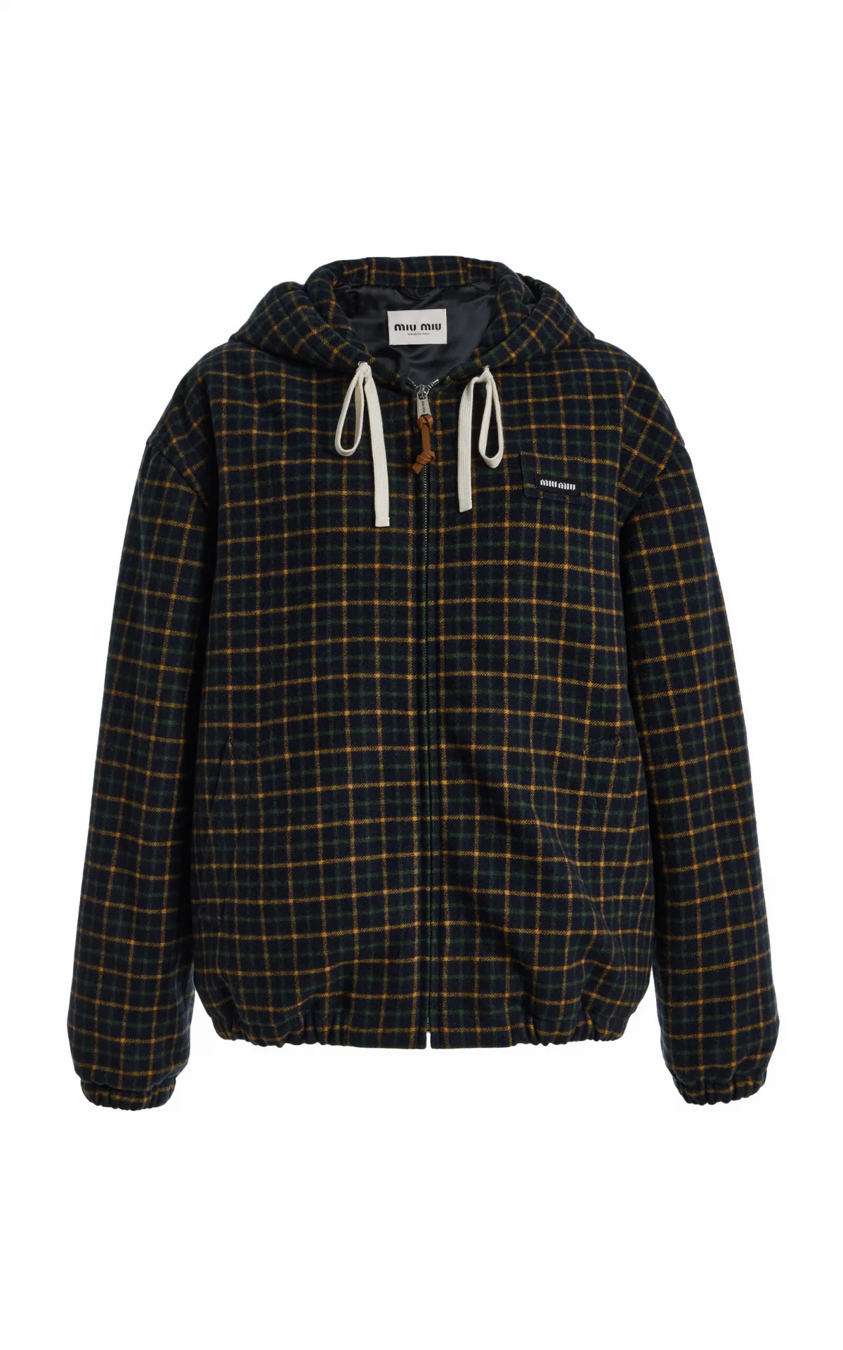 Checkered Wool-Blend Jacket by Miu Miu