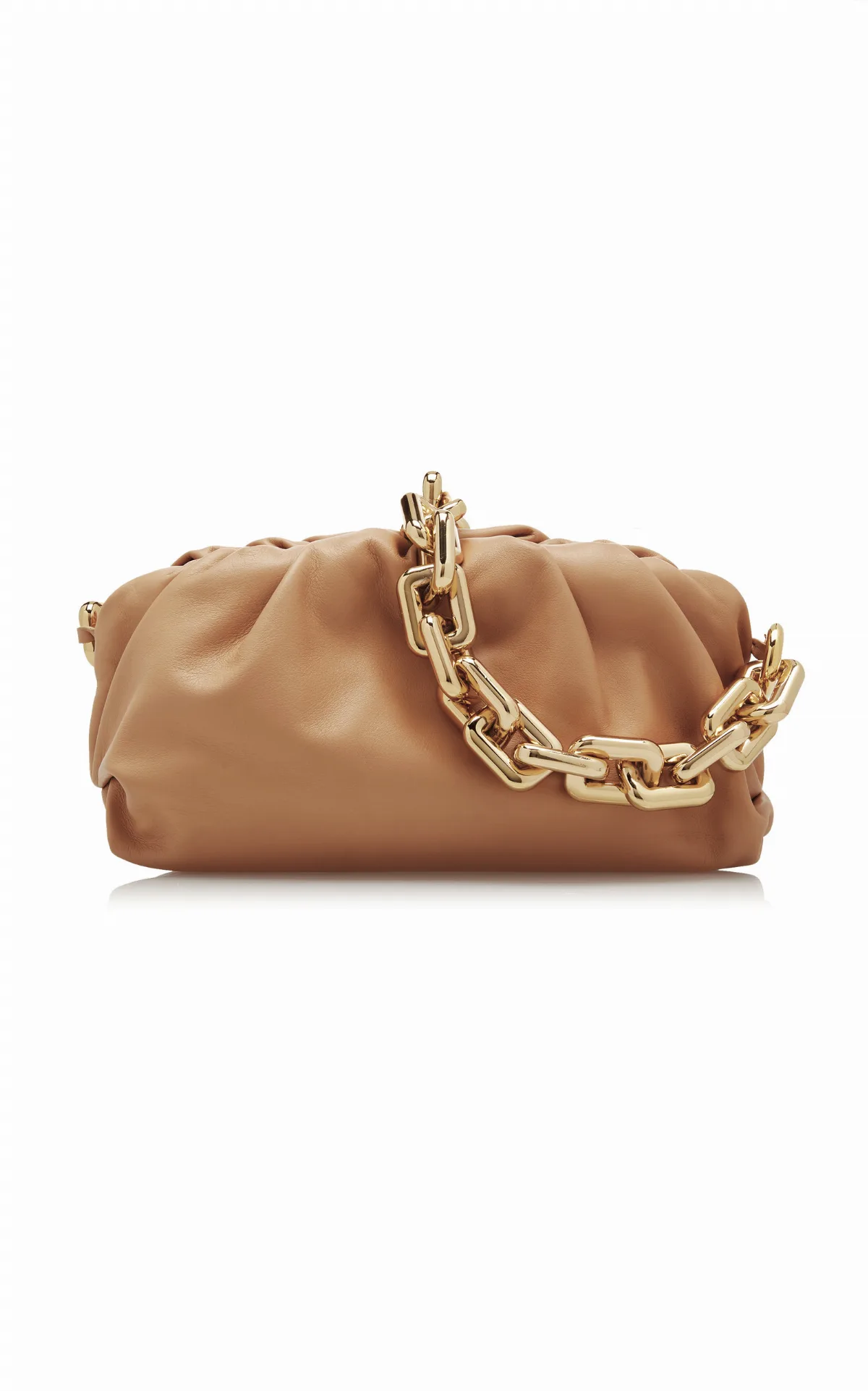The Chain Pouch Leather Clutch by Bottega Veneta