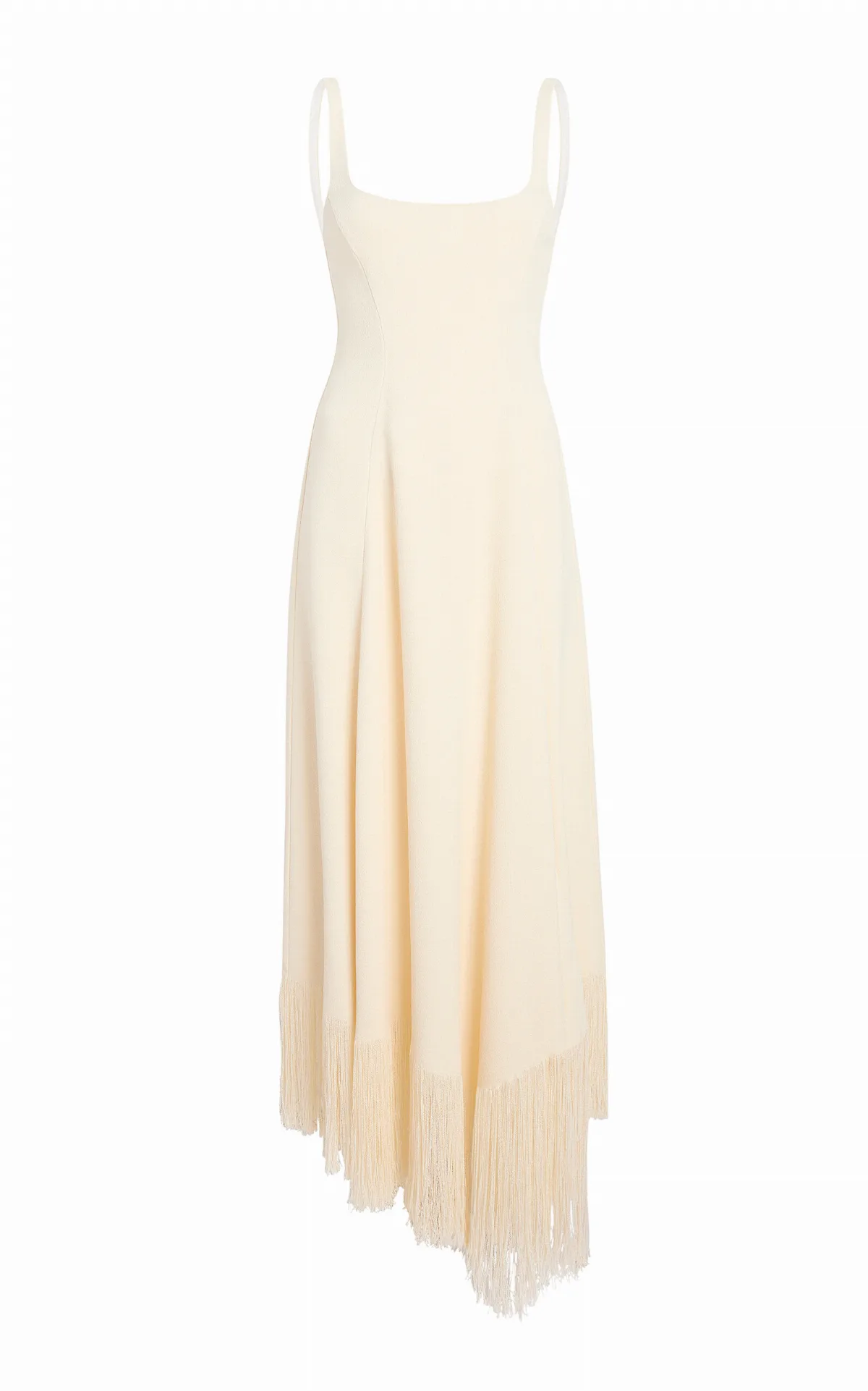 Vivian Fringed Crepe Maxi Dress