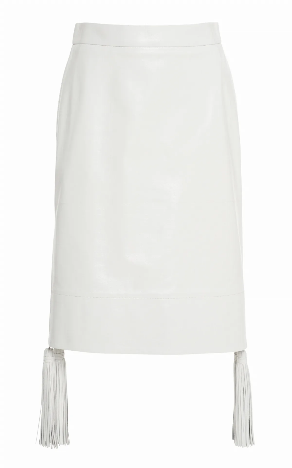 Leather Midi Skirt by Bottega Veneta