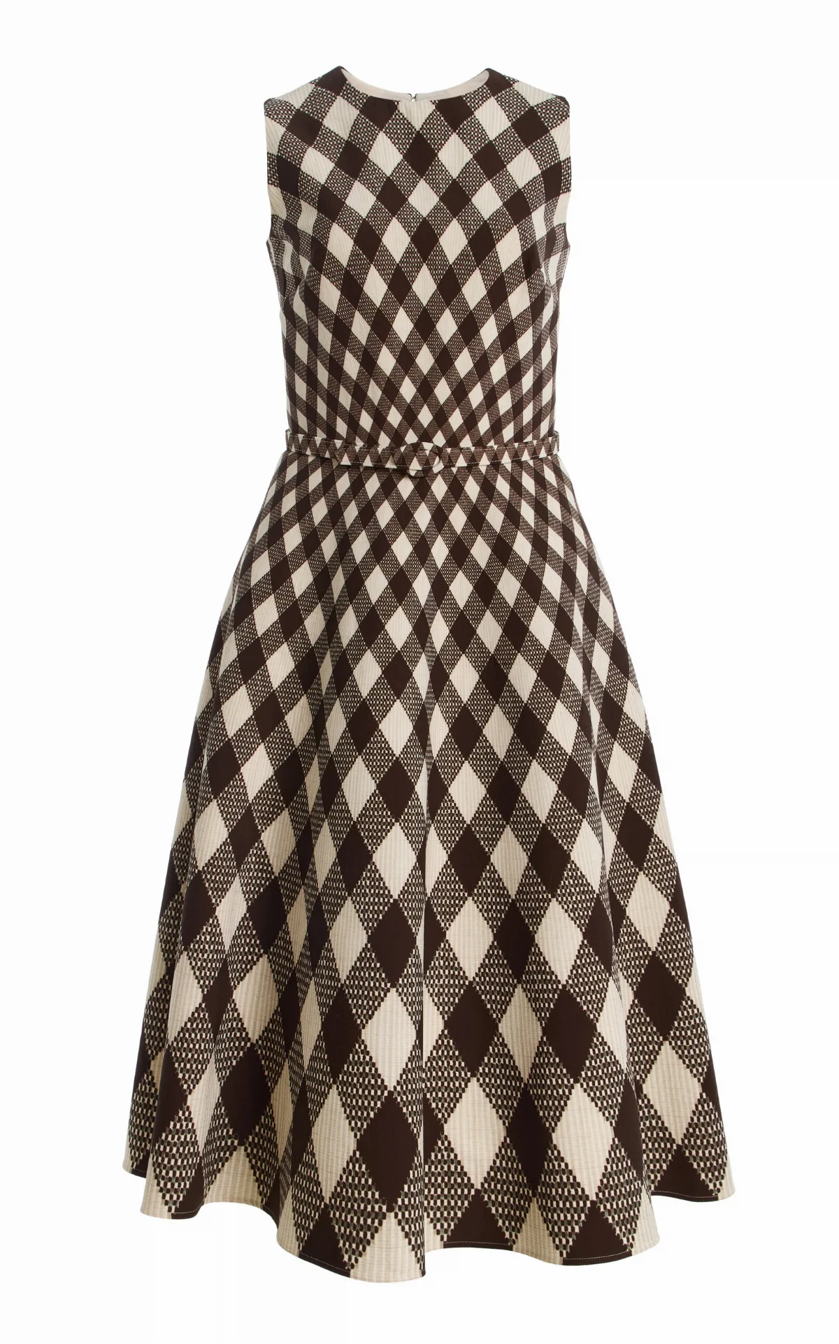 Argyle Wool-Blend Midi Dress by Oscar de la Renta