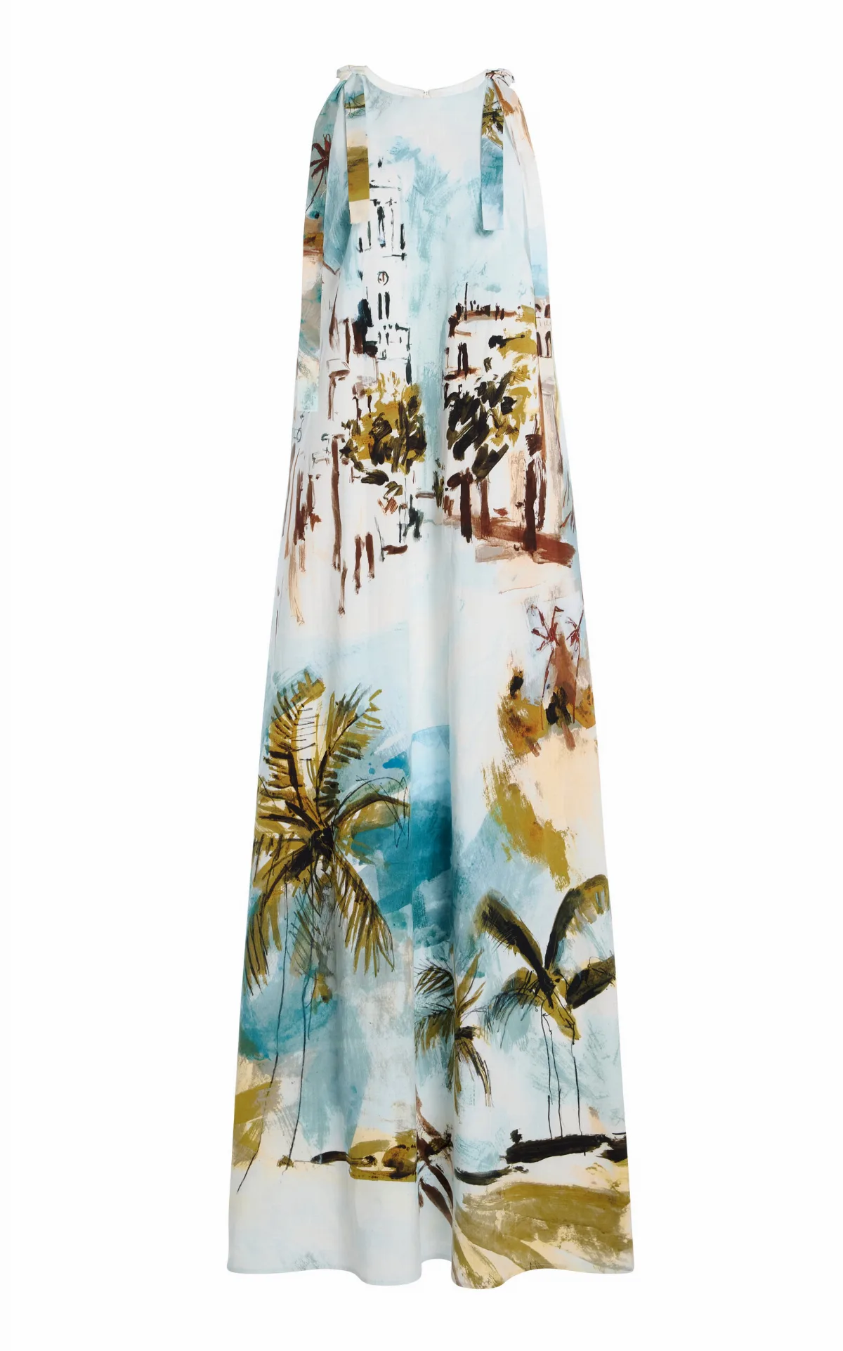 Printed Stretch Cotton-Poplin Maxi Dress by Oscar de la Renta