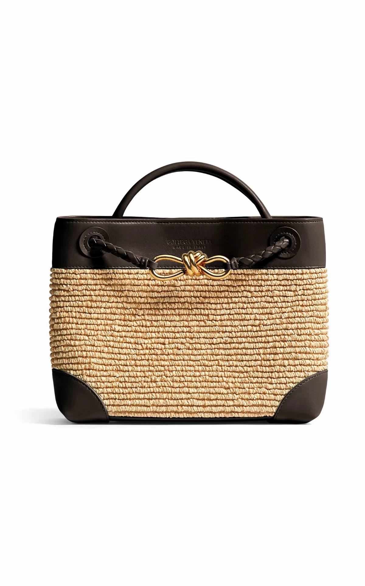 Small Andiamo Raffia Bag by Bottega Veneta