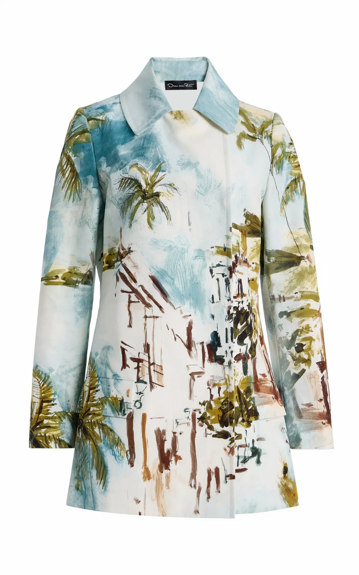 Printed Cotton Jacket by Oscar de la Renta