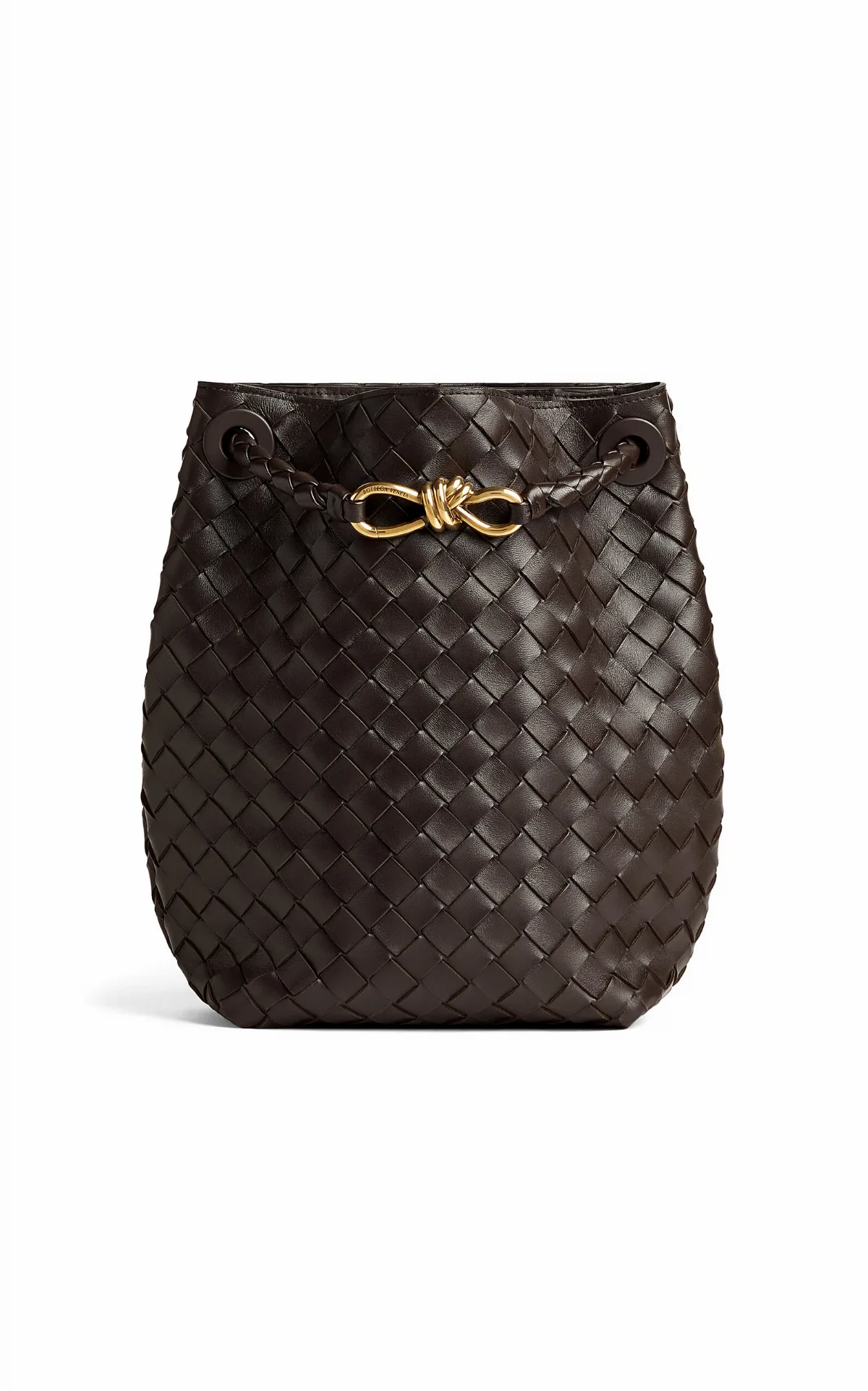 Small Andiamo Intrecciato Leather Bucket Bag